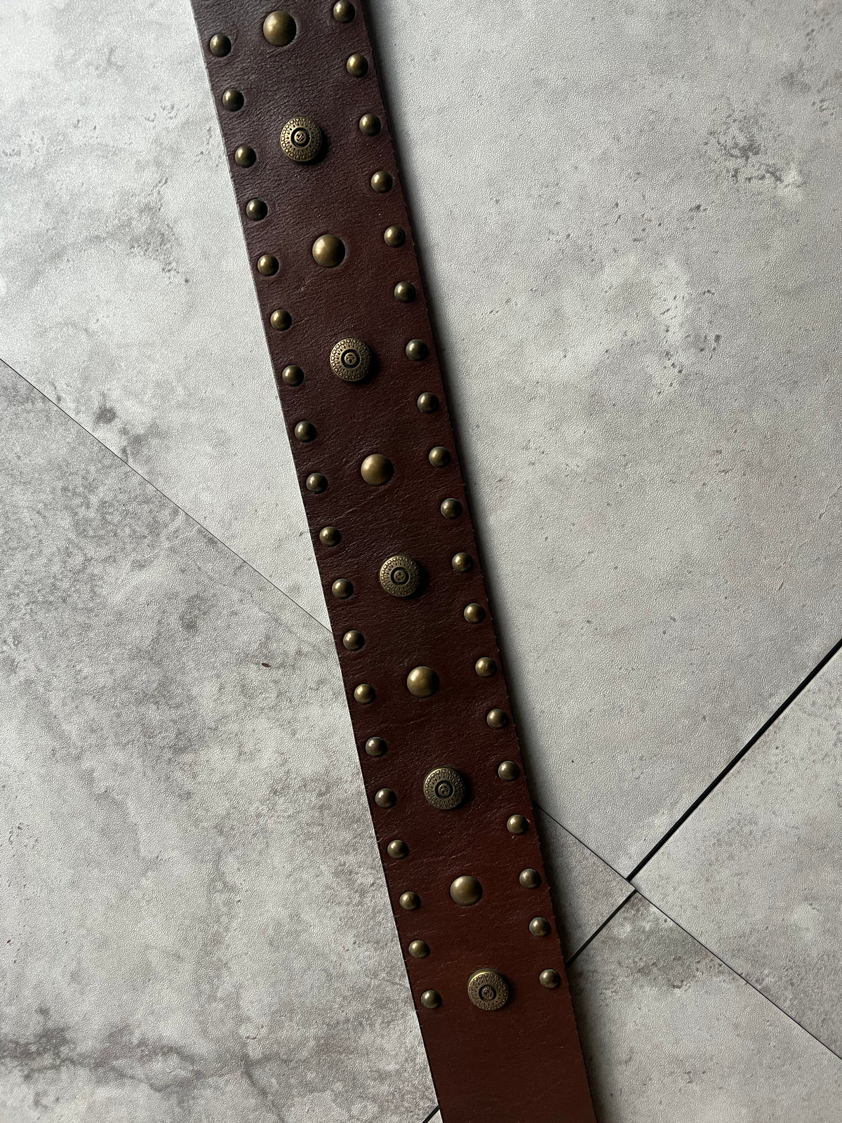 Roberto Cavalli Large Studded Leather Waist Belt