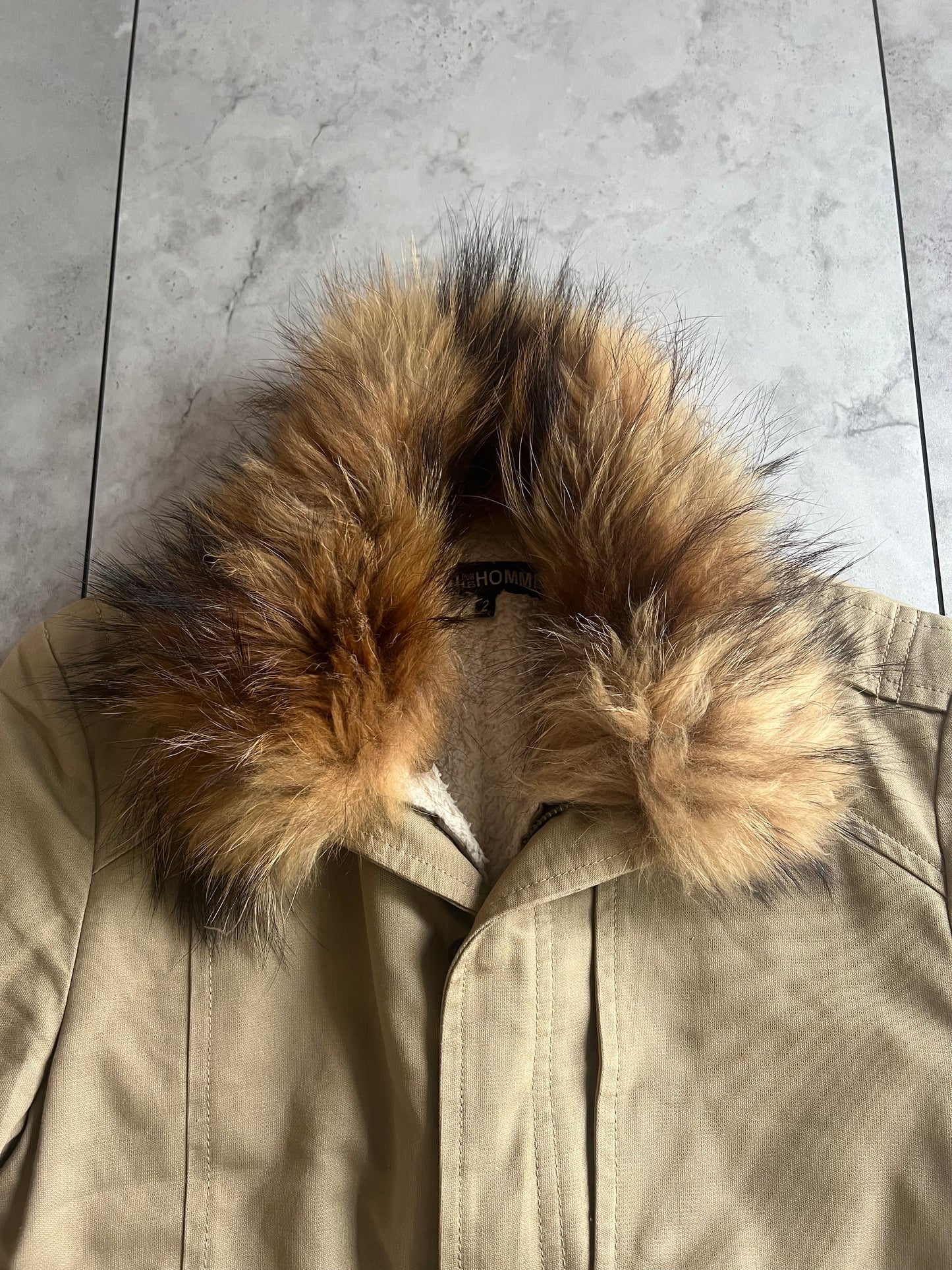 5351 Pour Les Hommes Fur Collar Insulated Coat