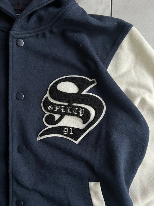 Shelty Embroidered Hooded Varisty Jacket