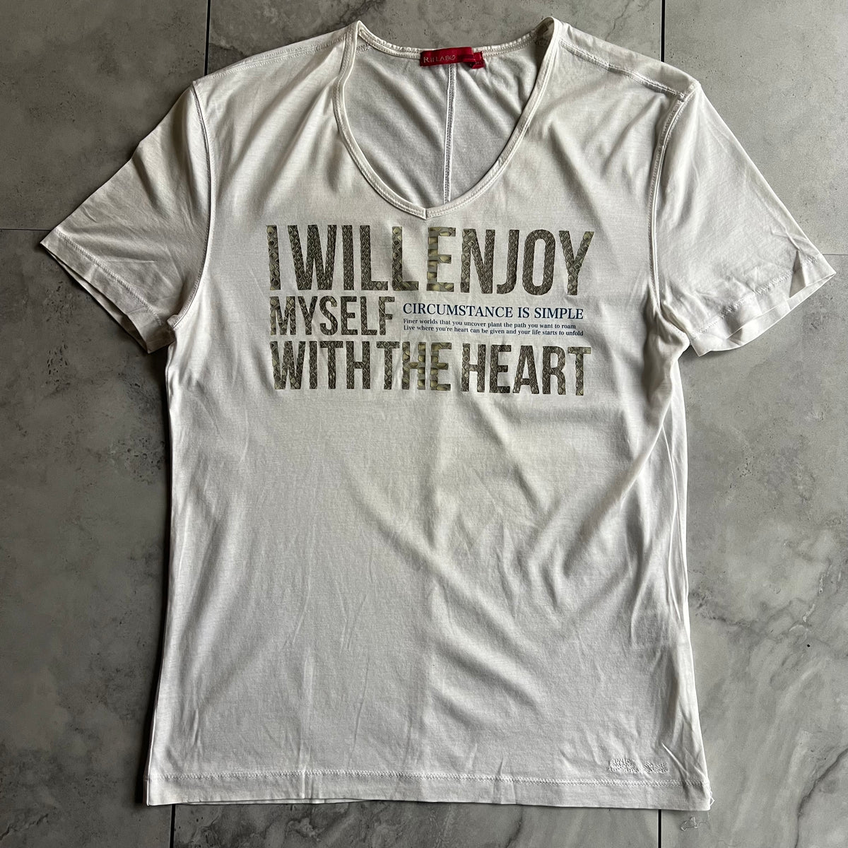 Rielabo “Circumstance Is Simple” Snake Effect Tee