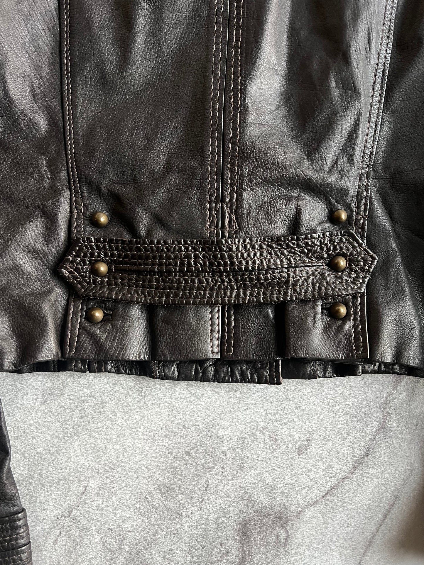 2000’s Hugo Boss Calf Leather Studded Military Jacket