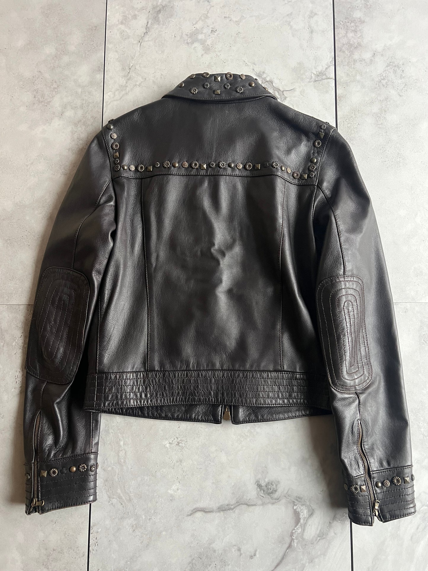 Moschino Studded Leather Rider Jacket