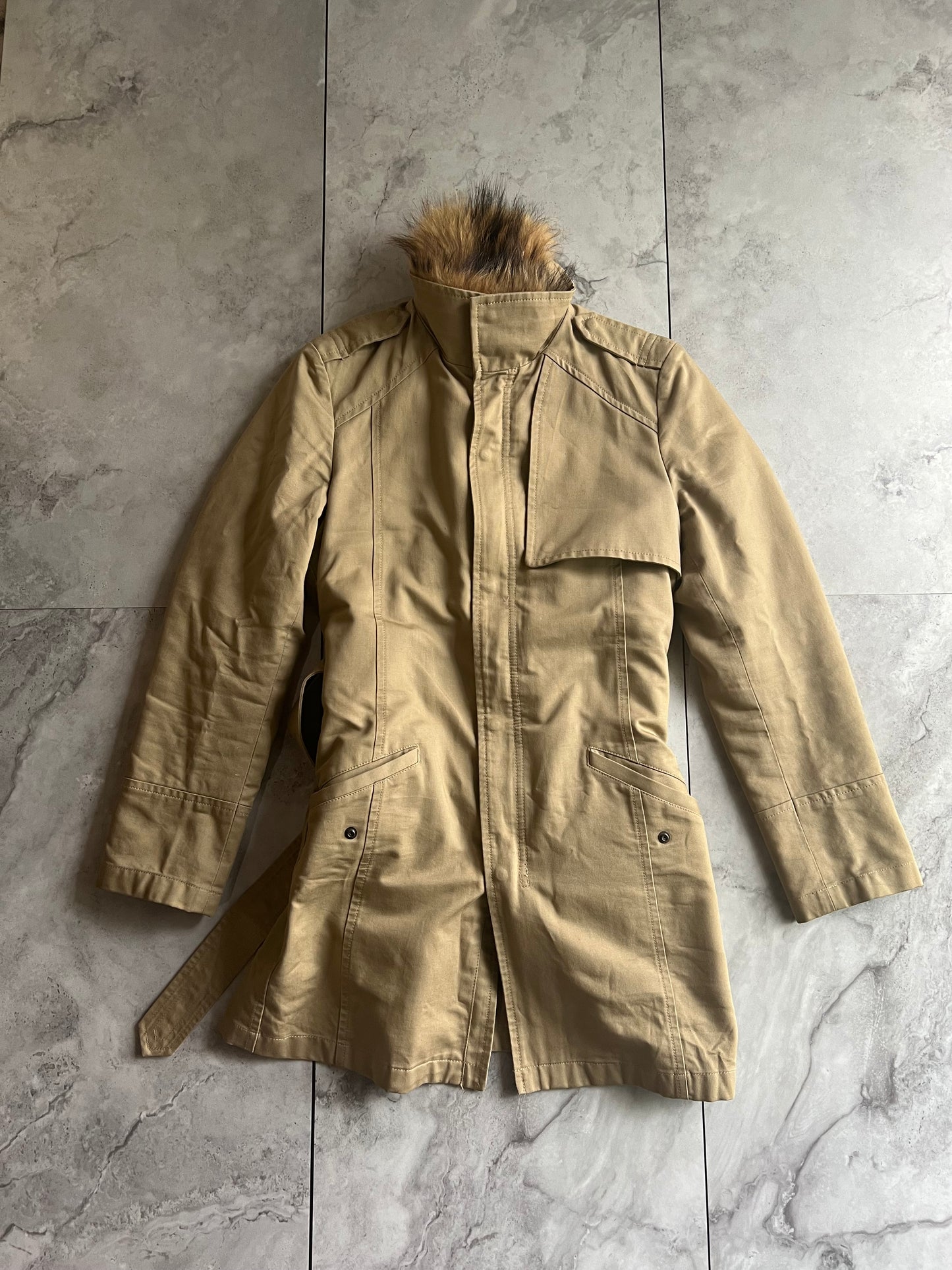 5351 Pour Les Hommes Fur Collar Insulated Coat