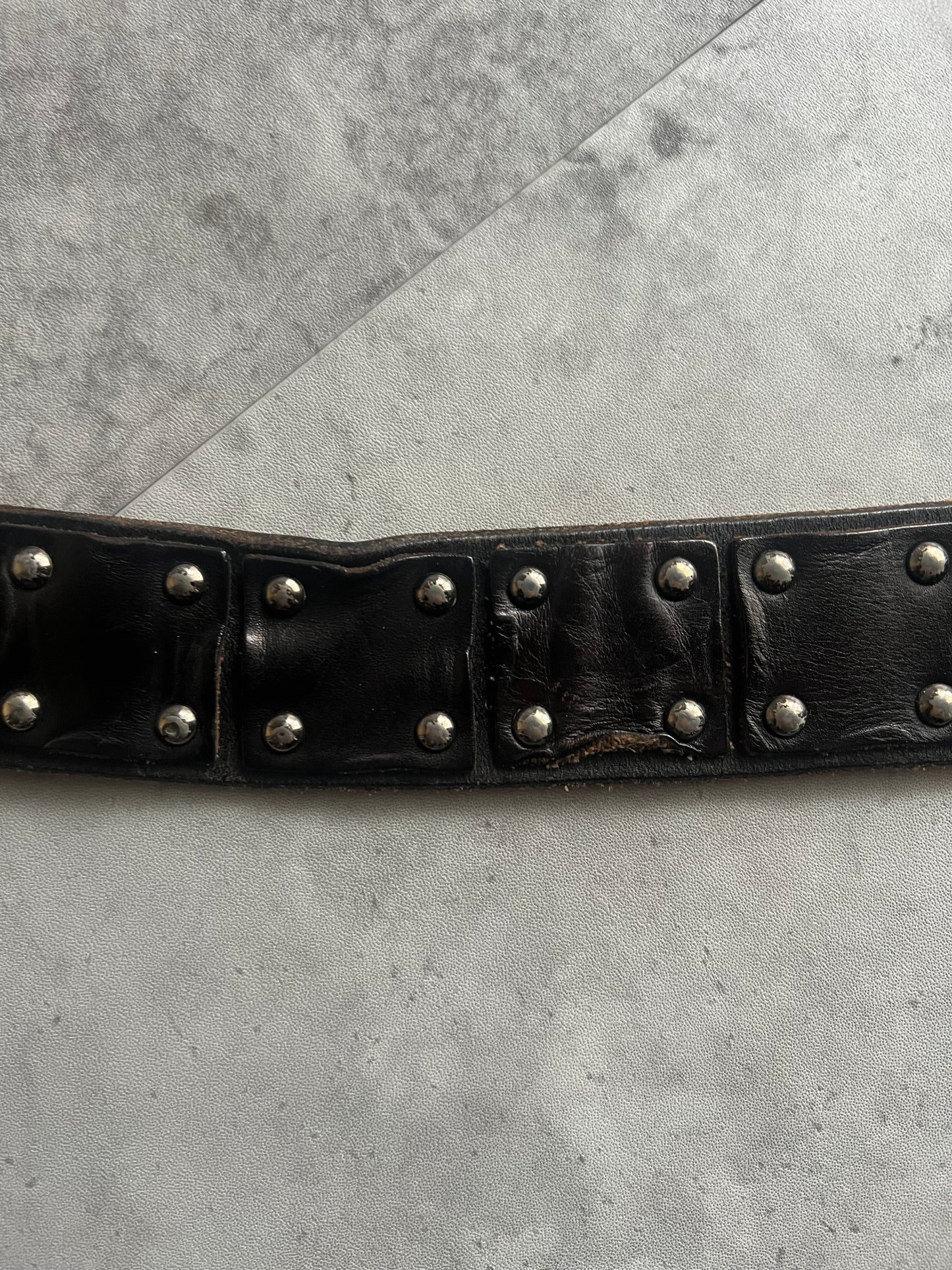 Nicole Club Pyramid Studded Leather Belt