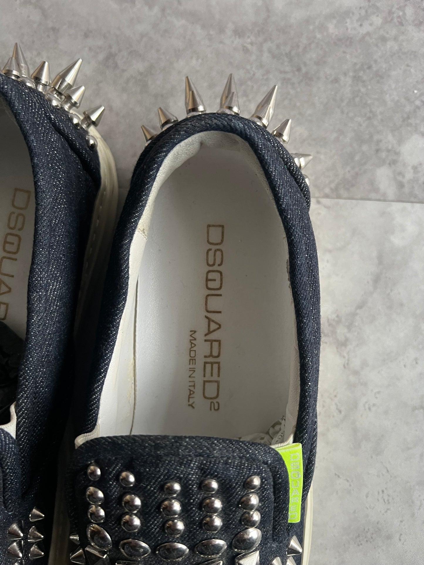Dsquared X-Studded Spiked Slip On Shoes