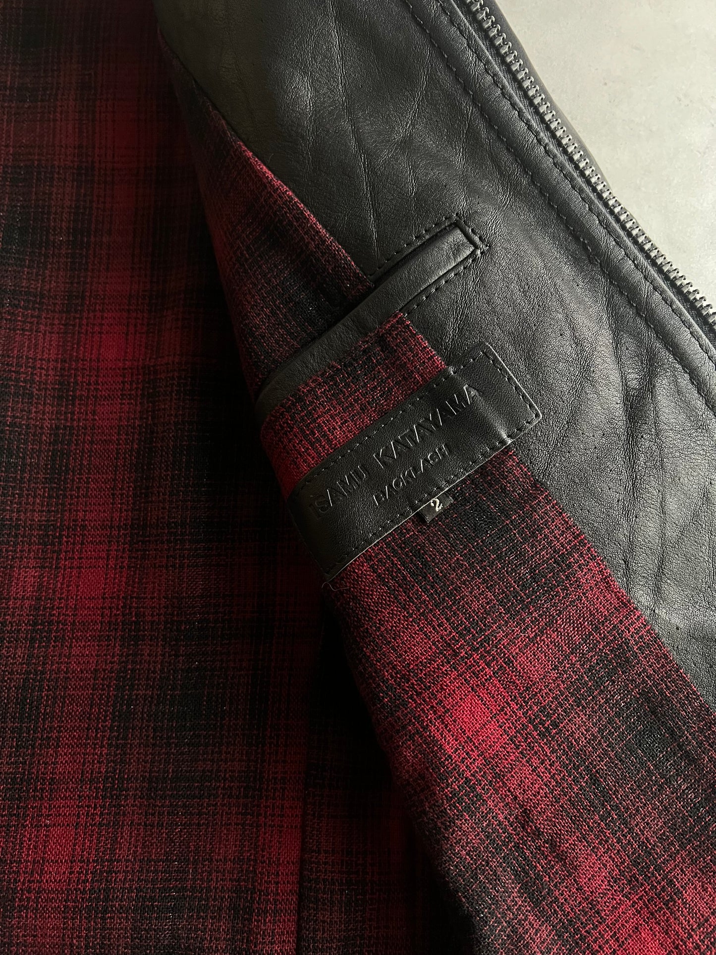 Backlash Plaid Lined Leather Jacket