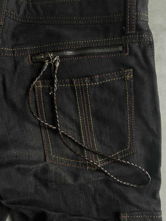 Schlussel Zipper Chain Attachment Cargo Denim