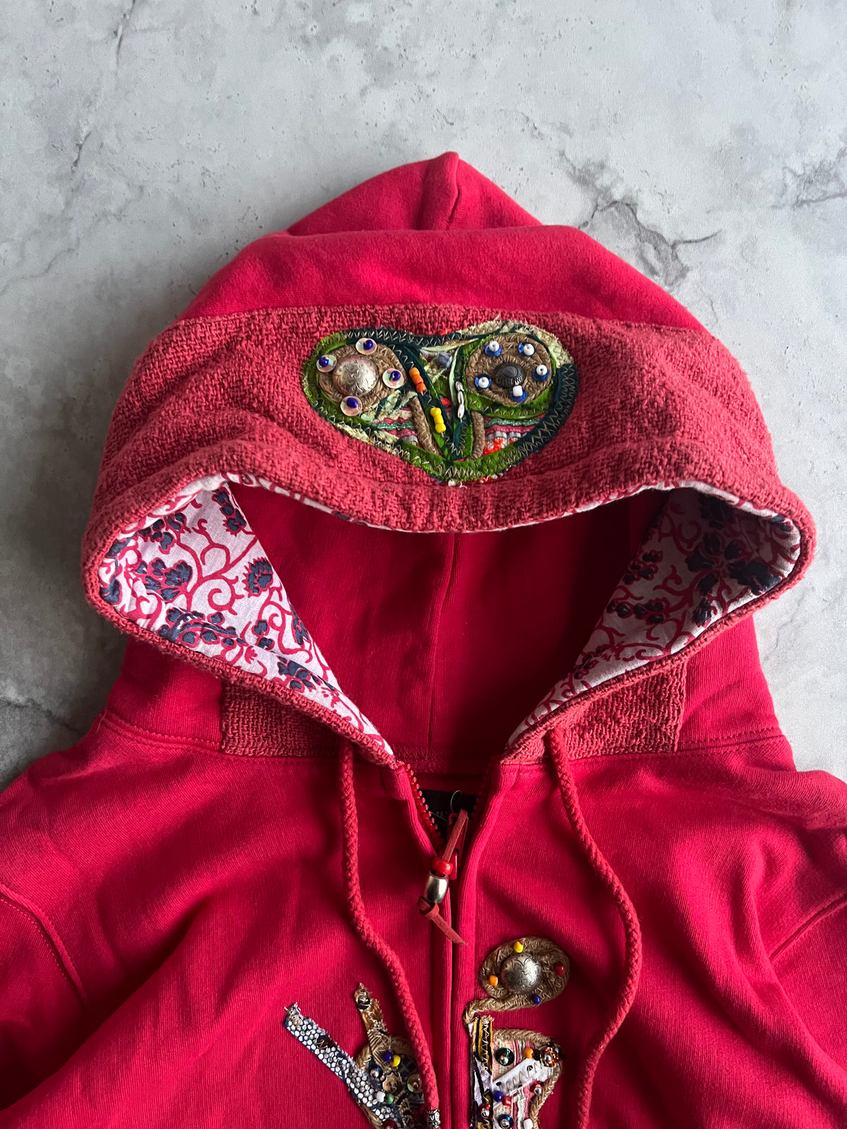 La Gate Beaded Embroidered “Gekko” Hoodie