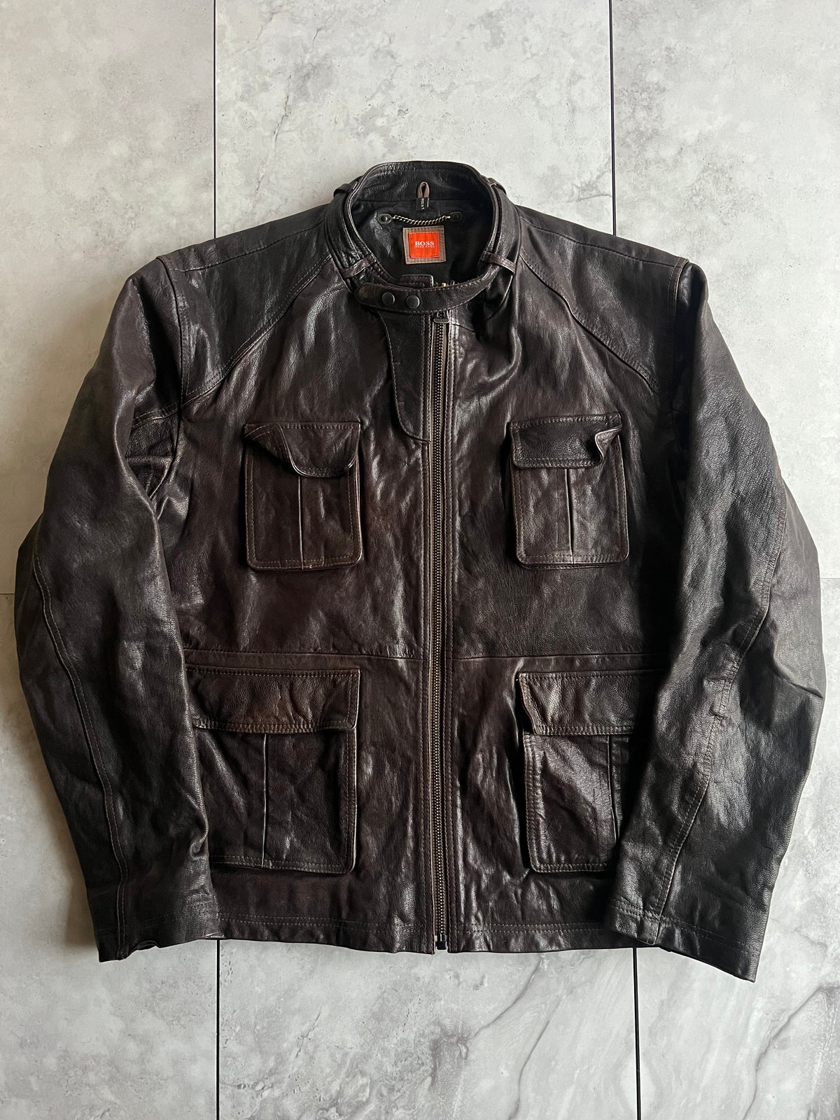 Hugo Boss Orange Label “Dragon” Leather Jacket