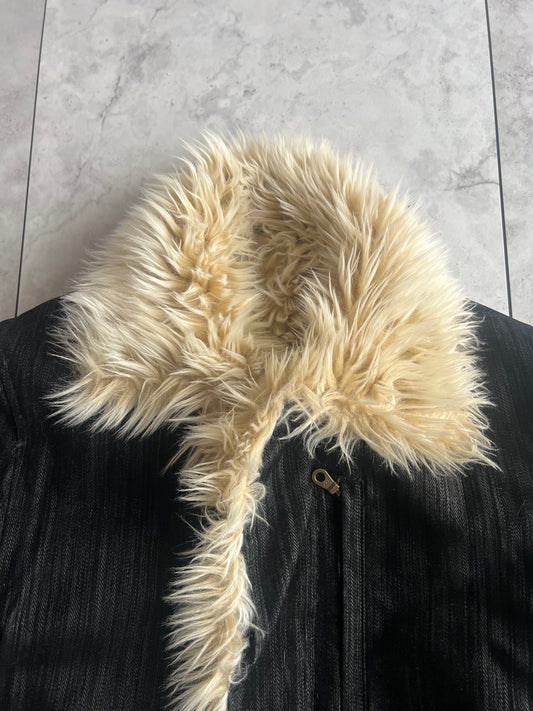 Nicole Club Arctic Fur Trim Button-Up Jacket