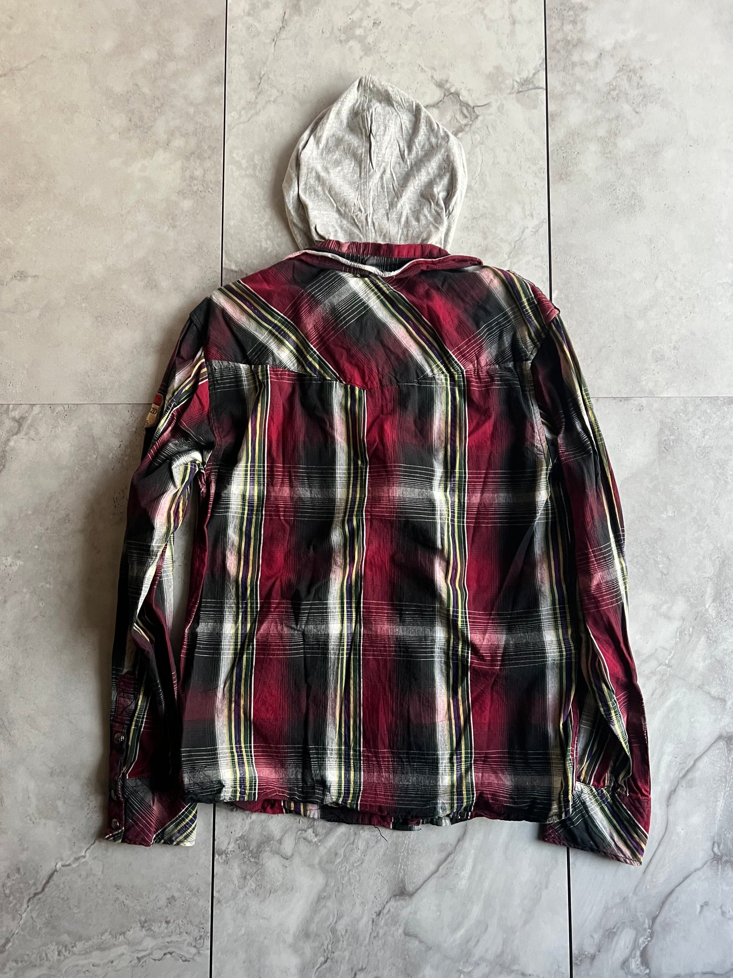 Agate Label Biker Hooded Flannel