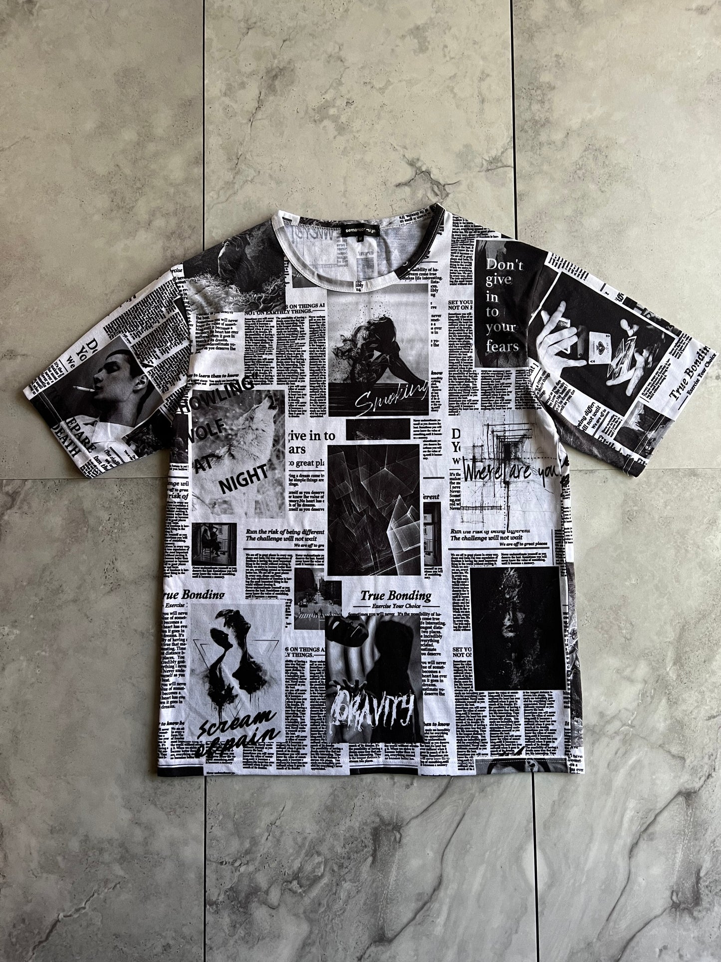 Semantic Design Newspaper Tee