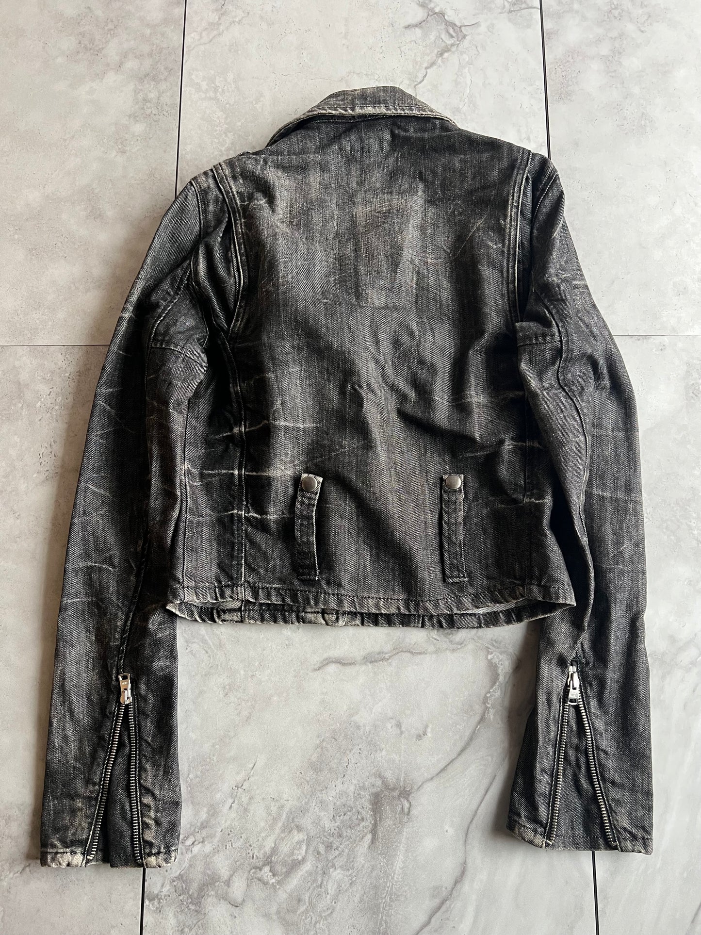 Ralph Lauren Denim & Supply Grey Denim Military Rider Jacket
