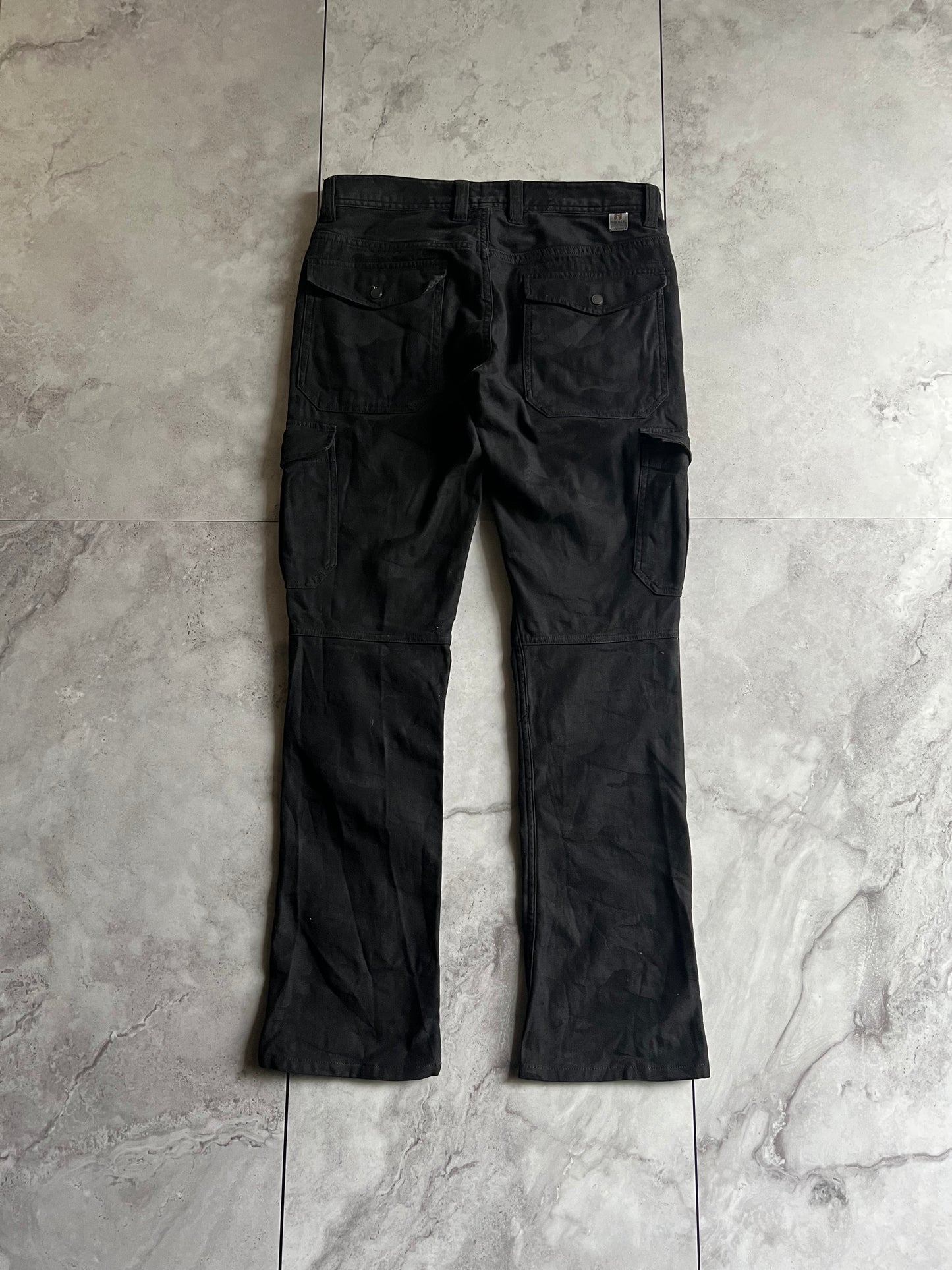 Nicole Club Black Camo Zipper Cargo Pants