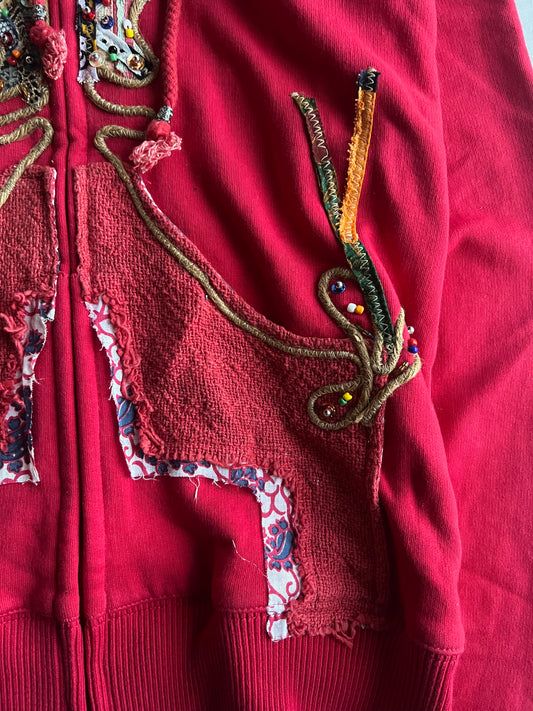 La Gate Beaded Embroidered “Gekko” Hoodie