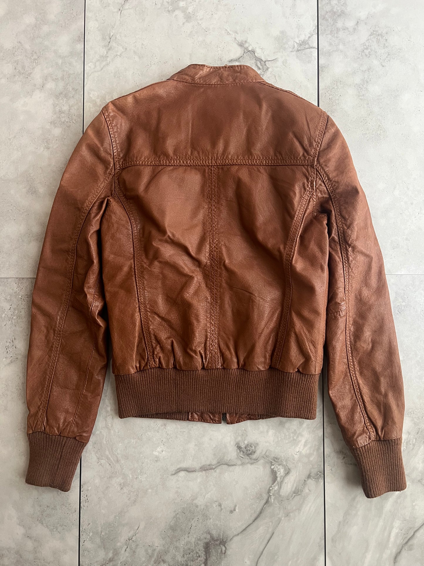 Maze Vintage Aviator Leather Jacket