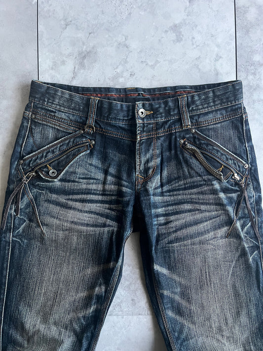 Nicole Club Whiskered Wash Tassel Denim