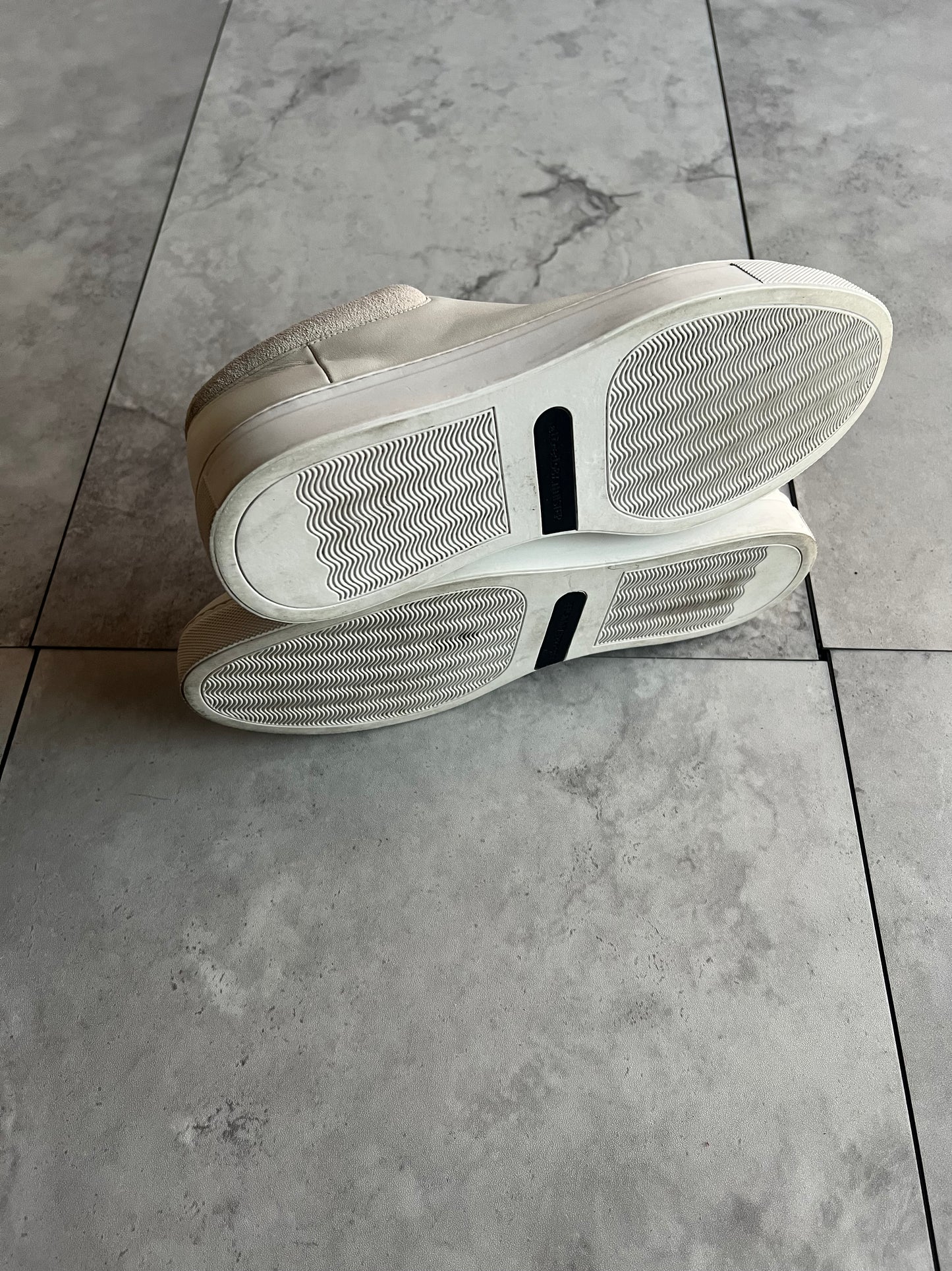 Alfredo Bannister Center-Zip Leather Sneakers