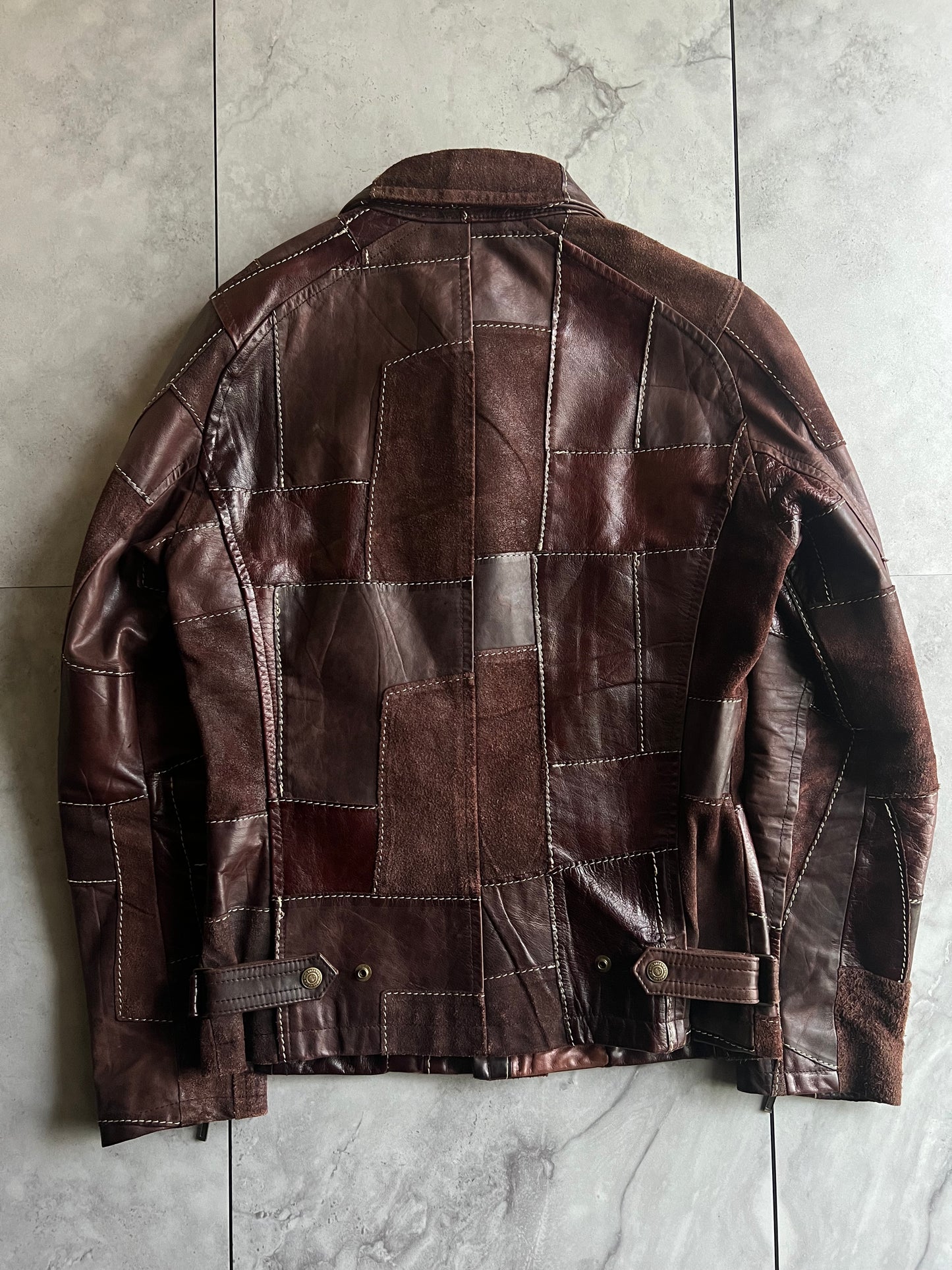 Tornado Mart Patchwork Hybrid Suede Leather Jacket