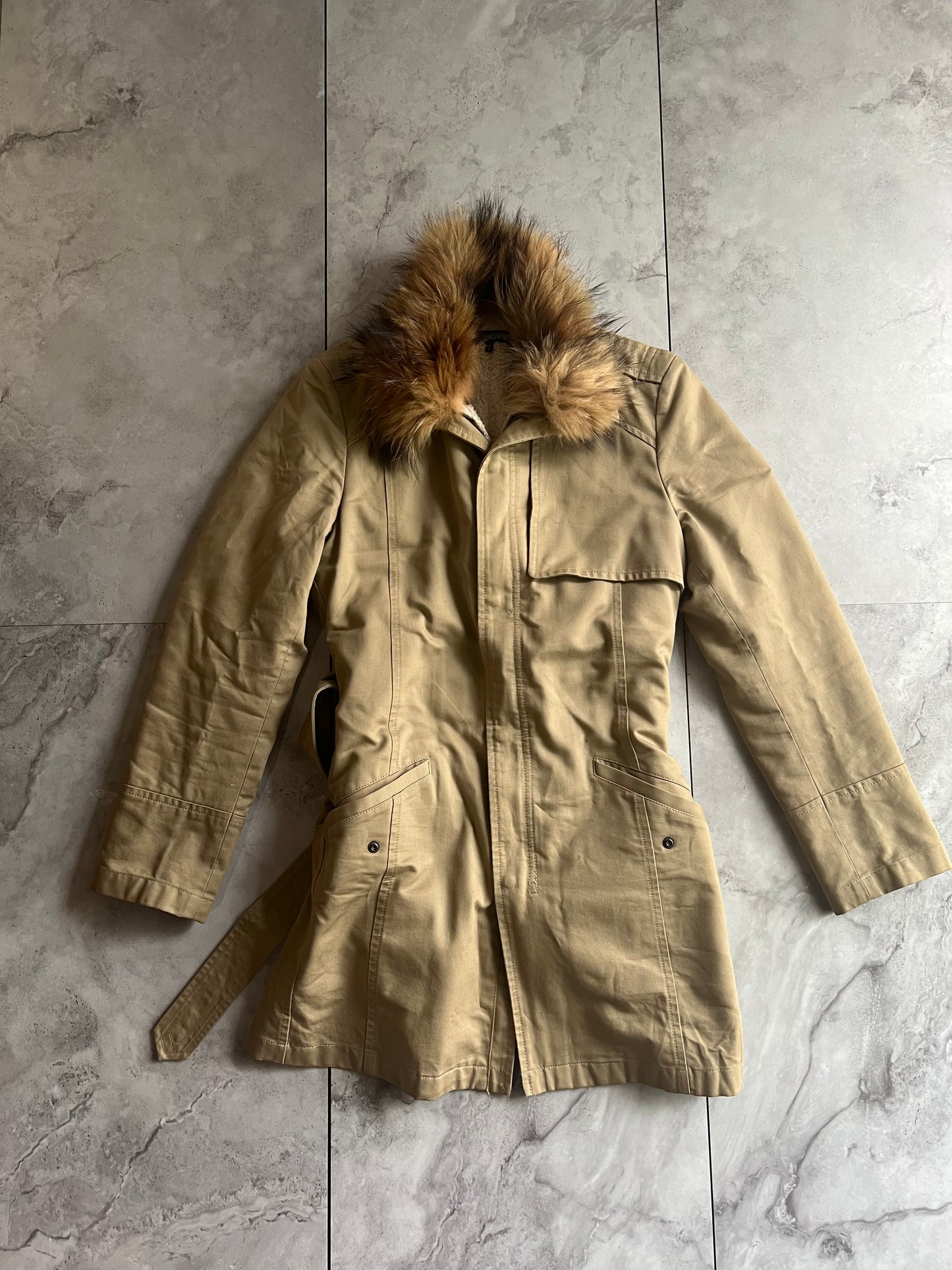 5351 Pour Les Hommes Fur Collar Insulated Coat