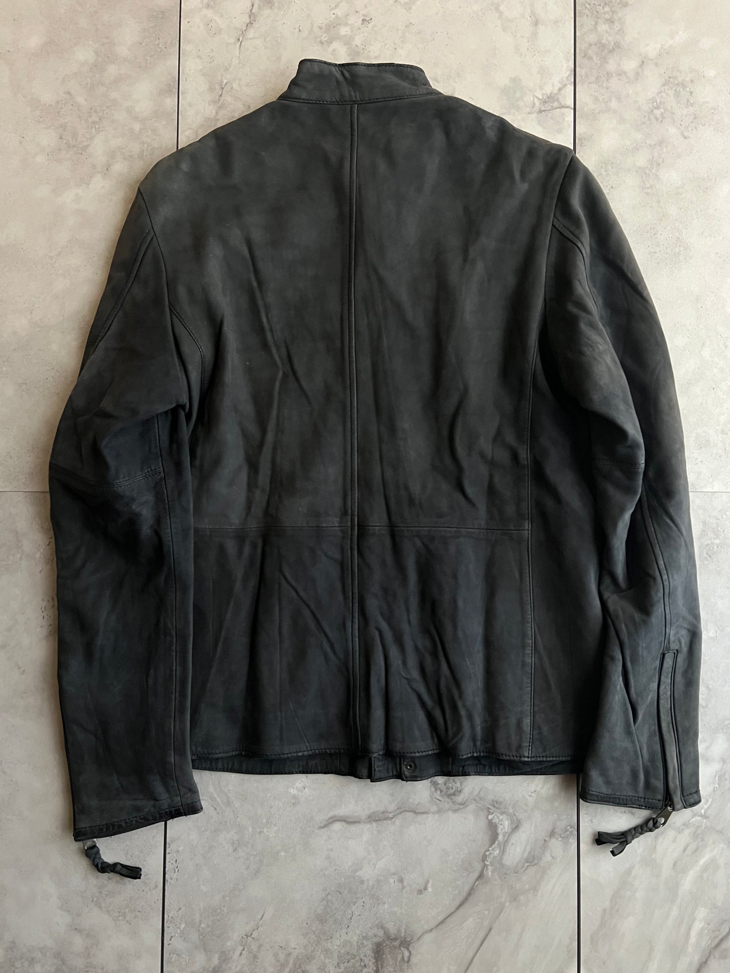 John Bull Braided Zipper Leather Jacket