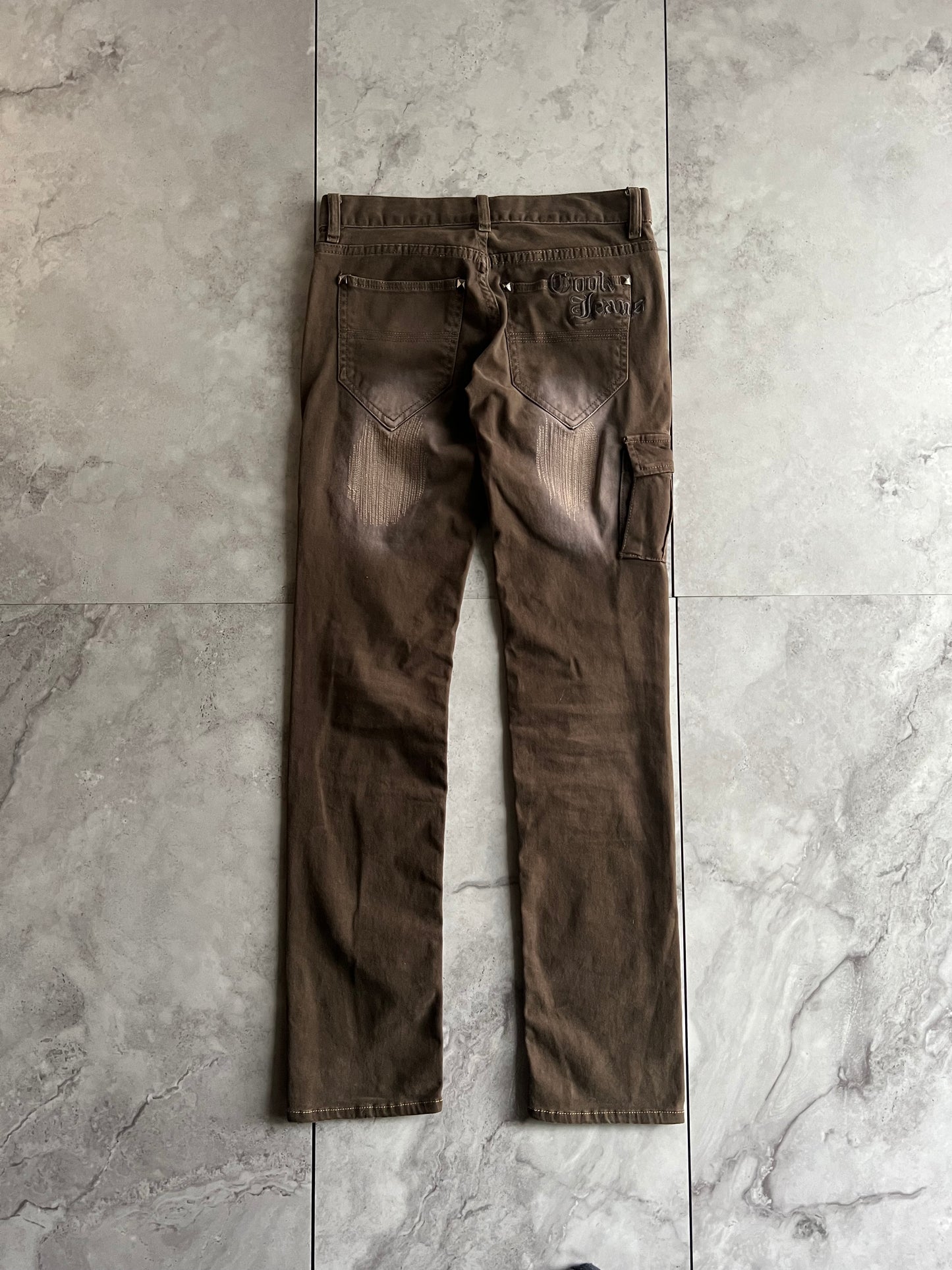 Cook Jeans Studded Hybrid Cargo Pocket Crash Denim