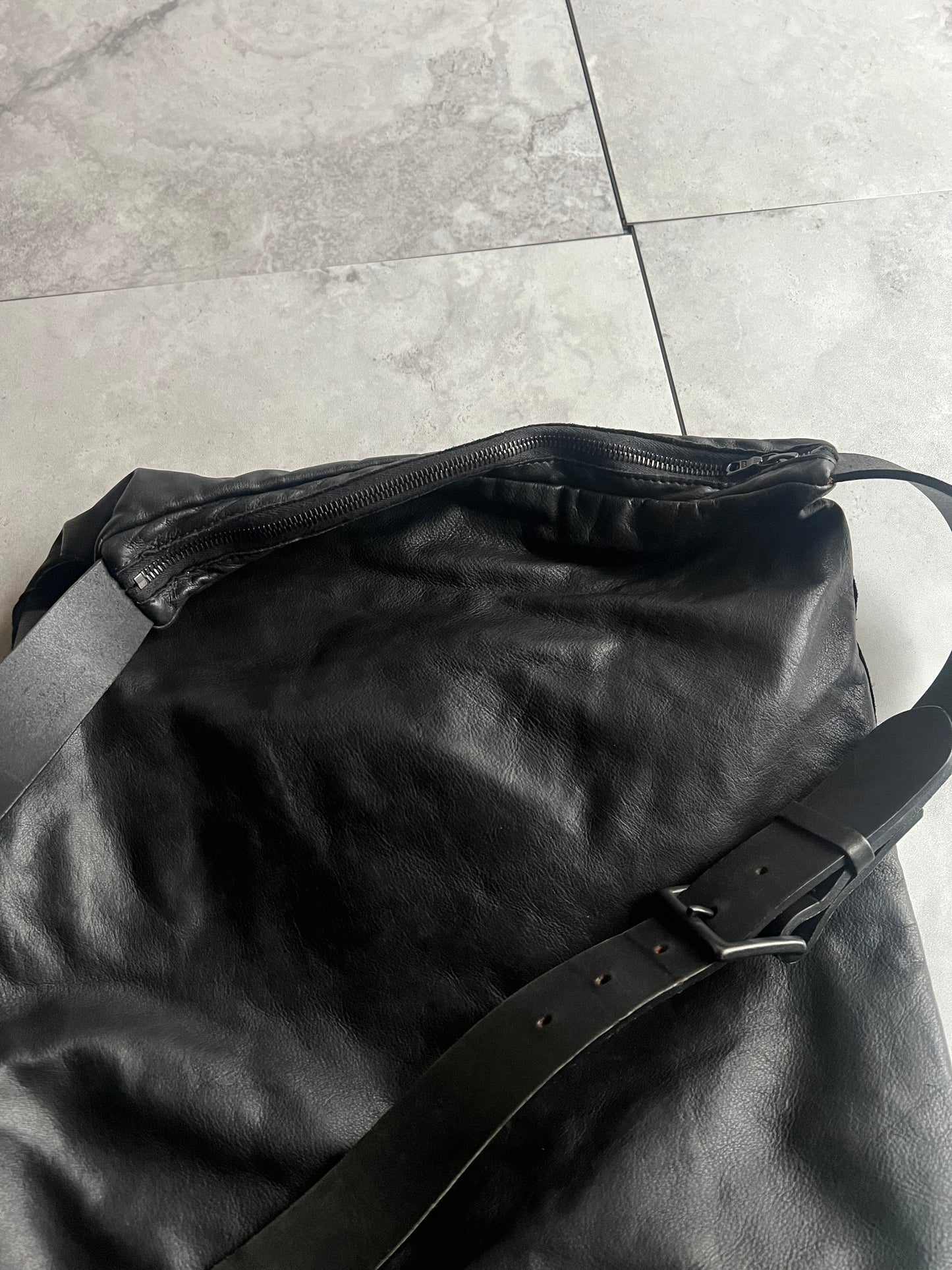 Wjk Leather Belt Buckle Shoulder Bag