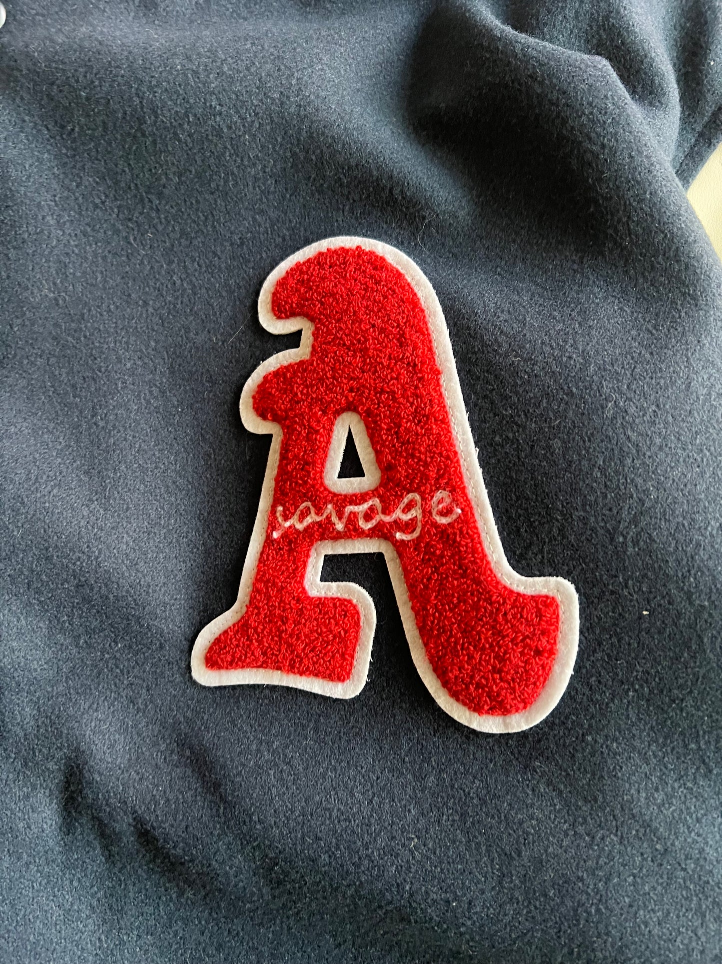 Jackrose Embroidered Leather Sleeve Varsity Jacket