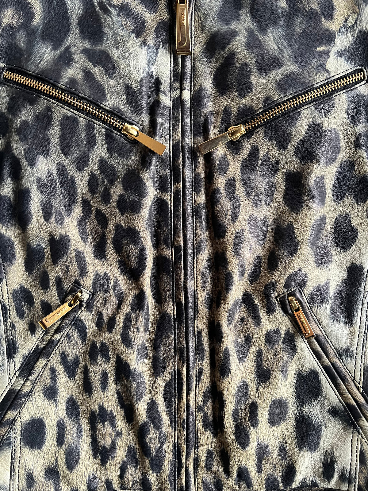 Just Cavalli Leopard Leather Jacket