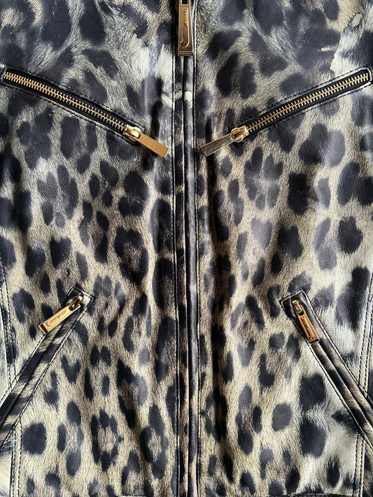 Just Cavalli Leopard Leather Jacket