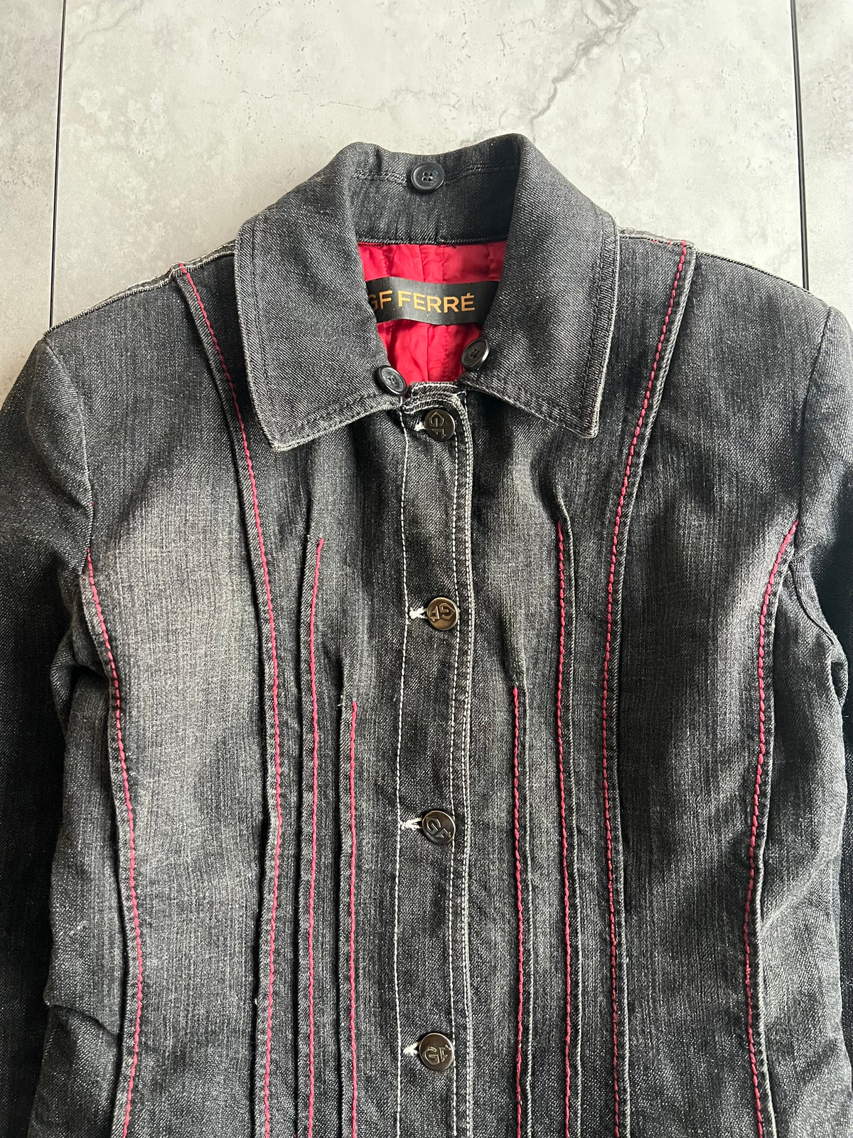 Gianfranco Ferre Shoulder Pad Denim Jacket