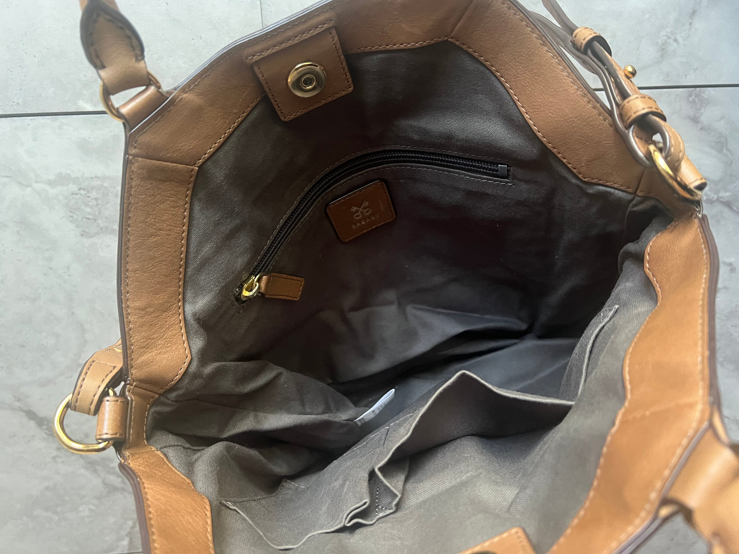 Sazaby 2 Way Stitched Leather Bag