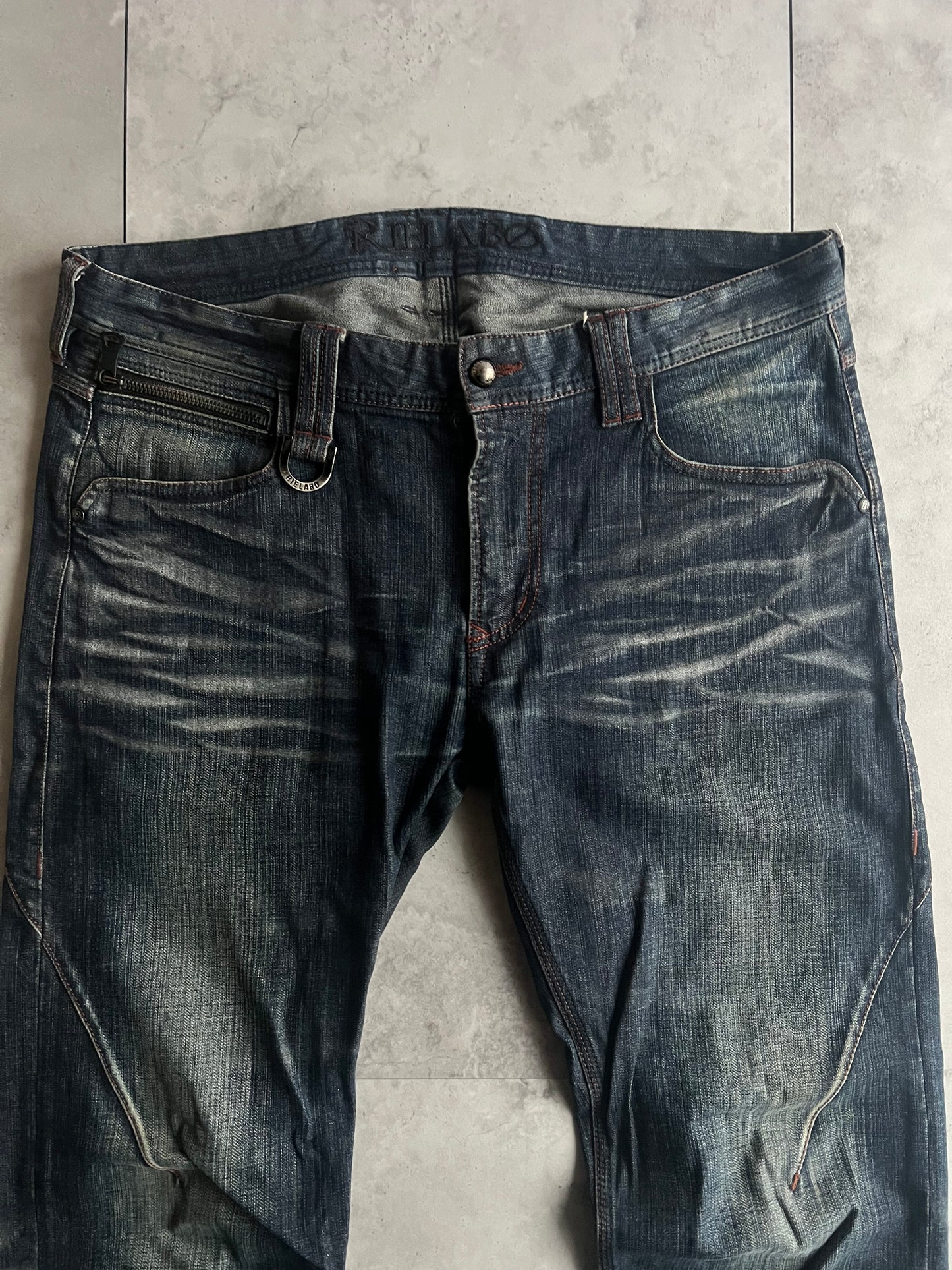 Rielabo Whisker Washed Bootcut Denim