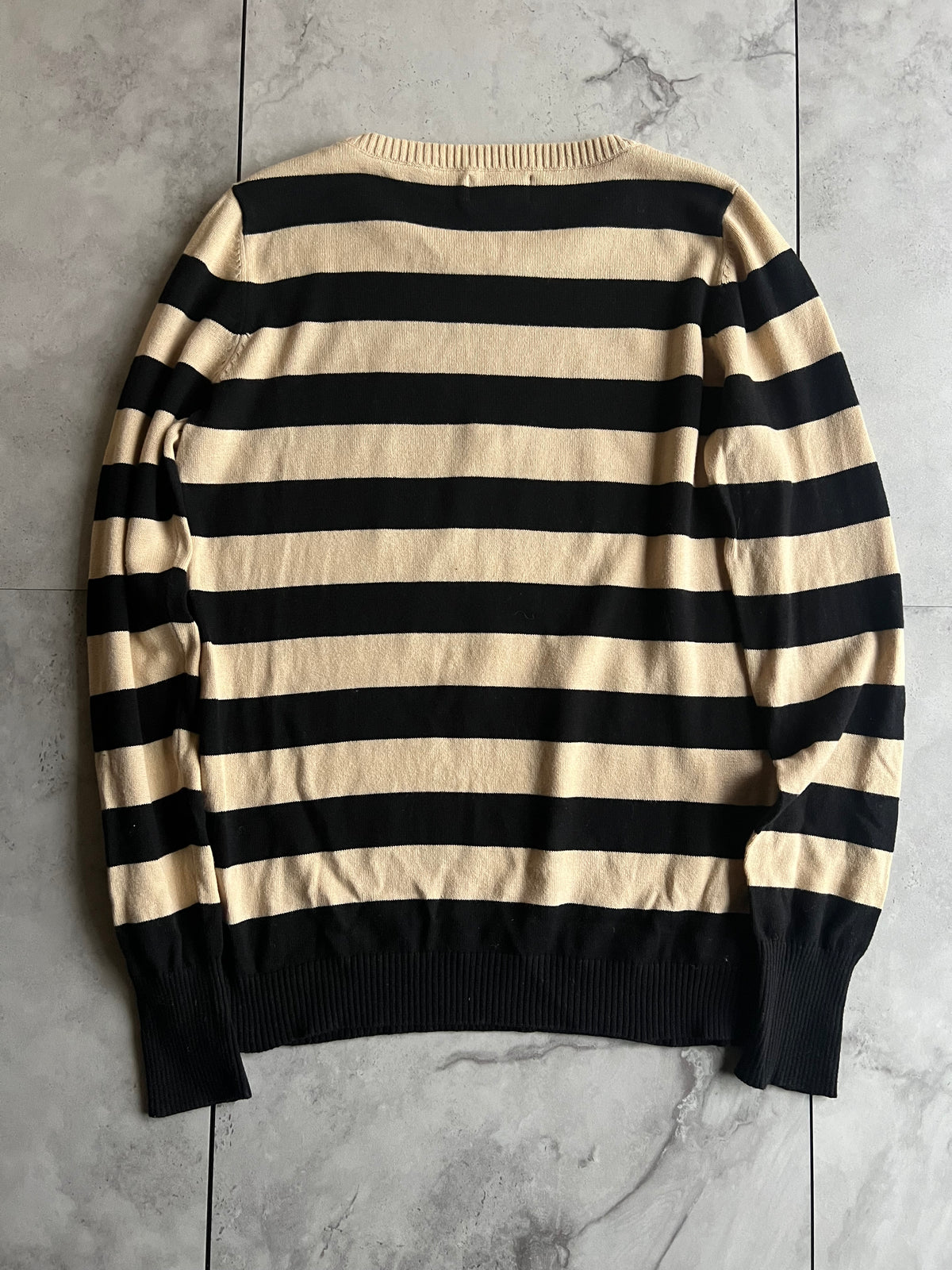 Mad Hound Striped Embroidered Sweater