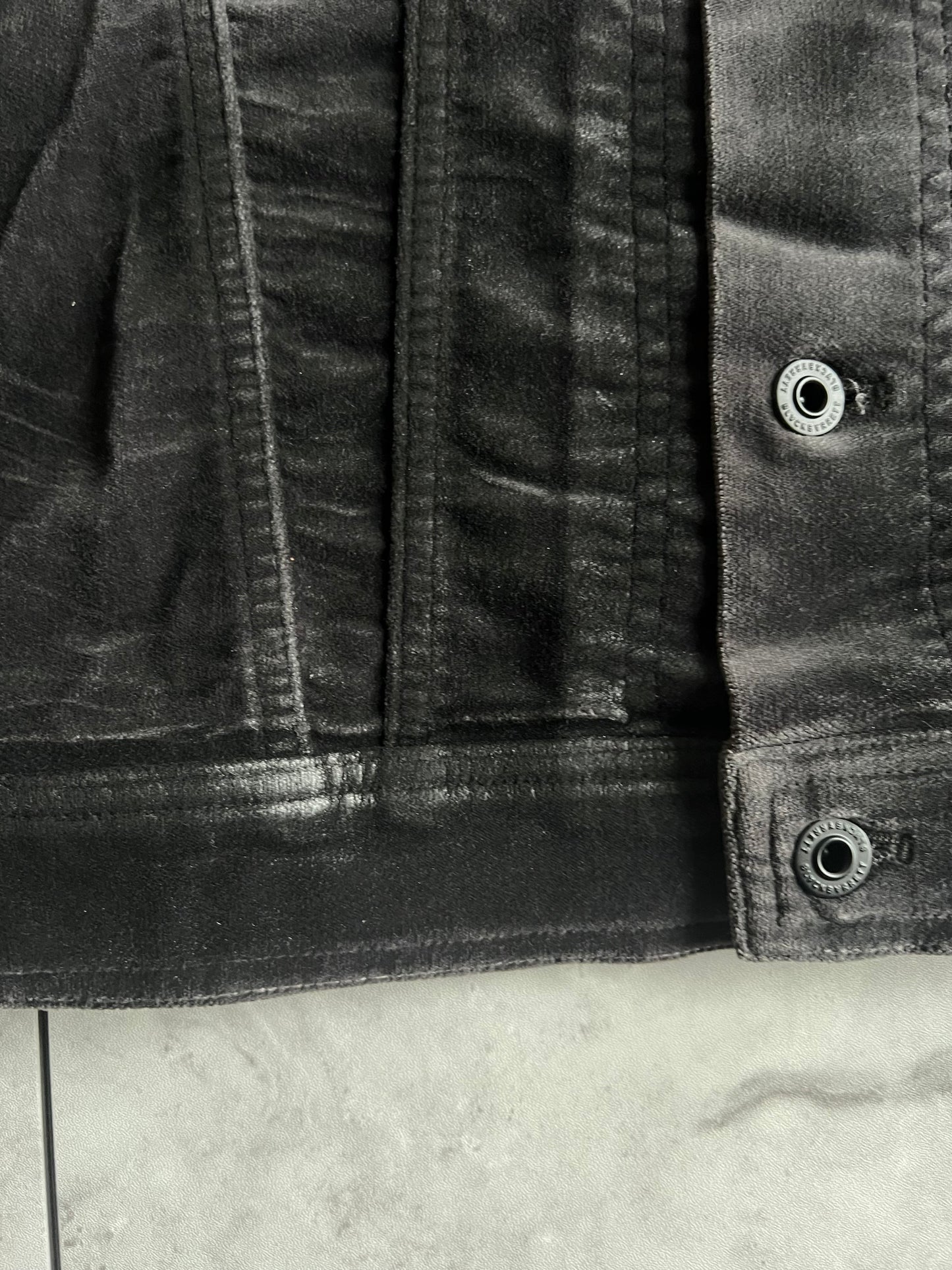 Black Barret by Neil Barret Waxed Velour Jacket