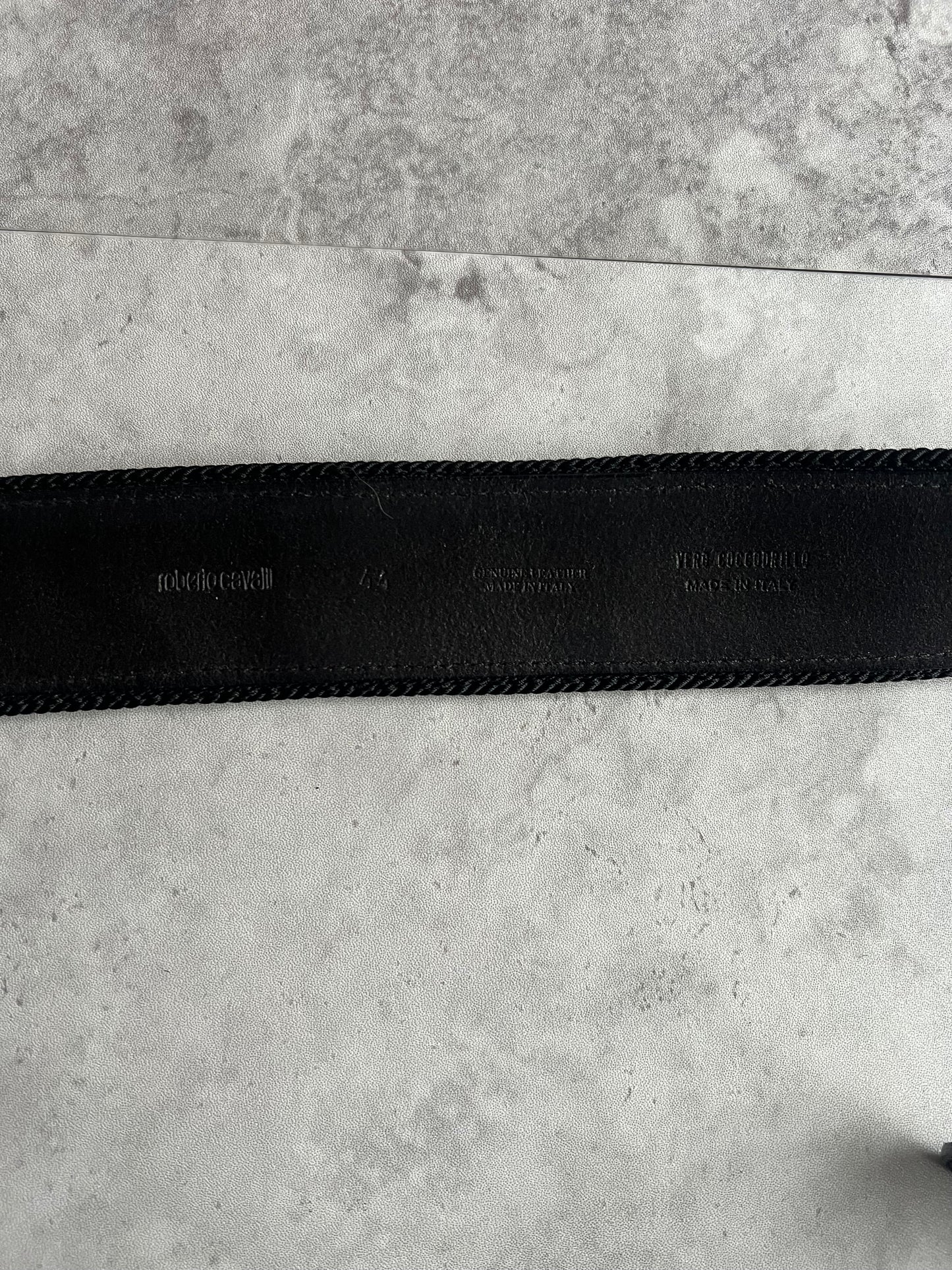 Roberto Cavalli Silver Claw Calfskin Belt