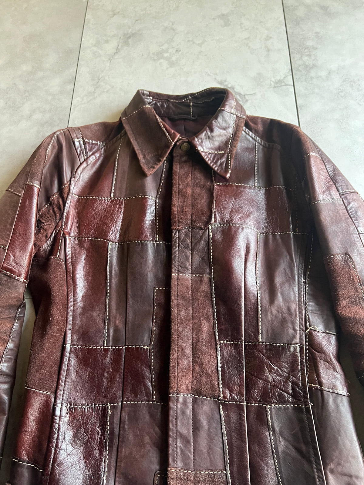 Tornado Mart Patchwork Hybrid Suede Leather Jacket