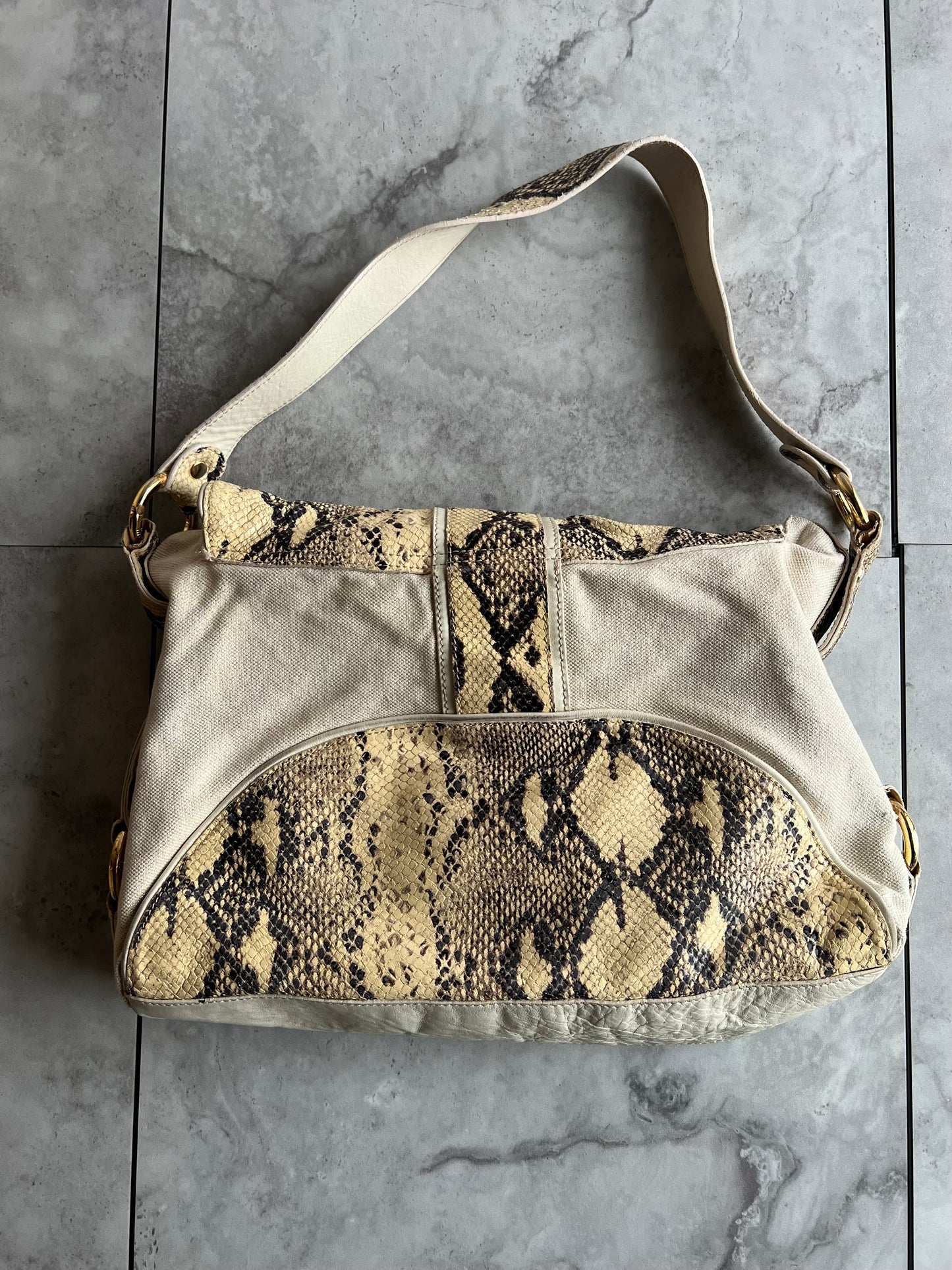 Just Cavalli Snake Effect Handbag