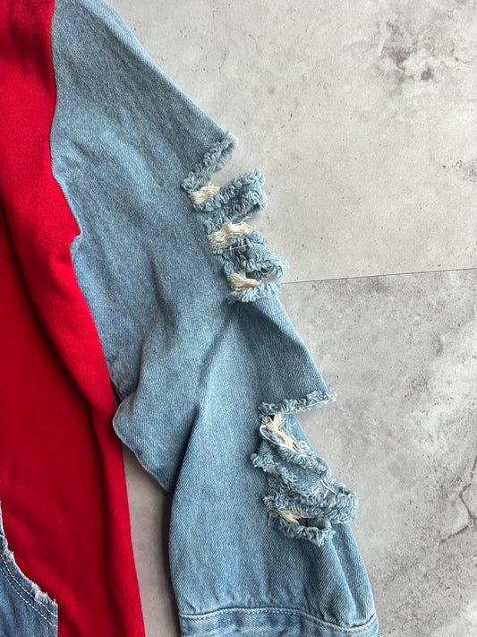 Cook Jeans Hybrid Distressed Denim Hoodie