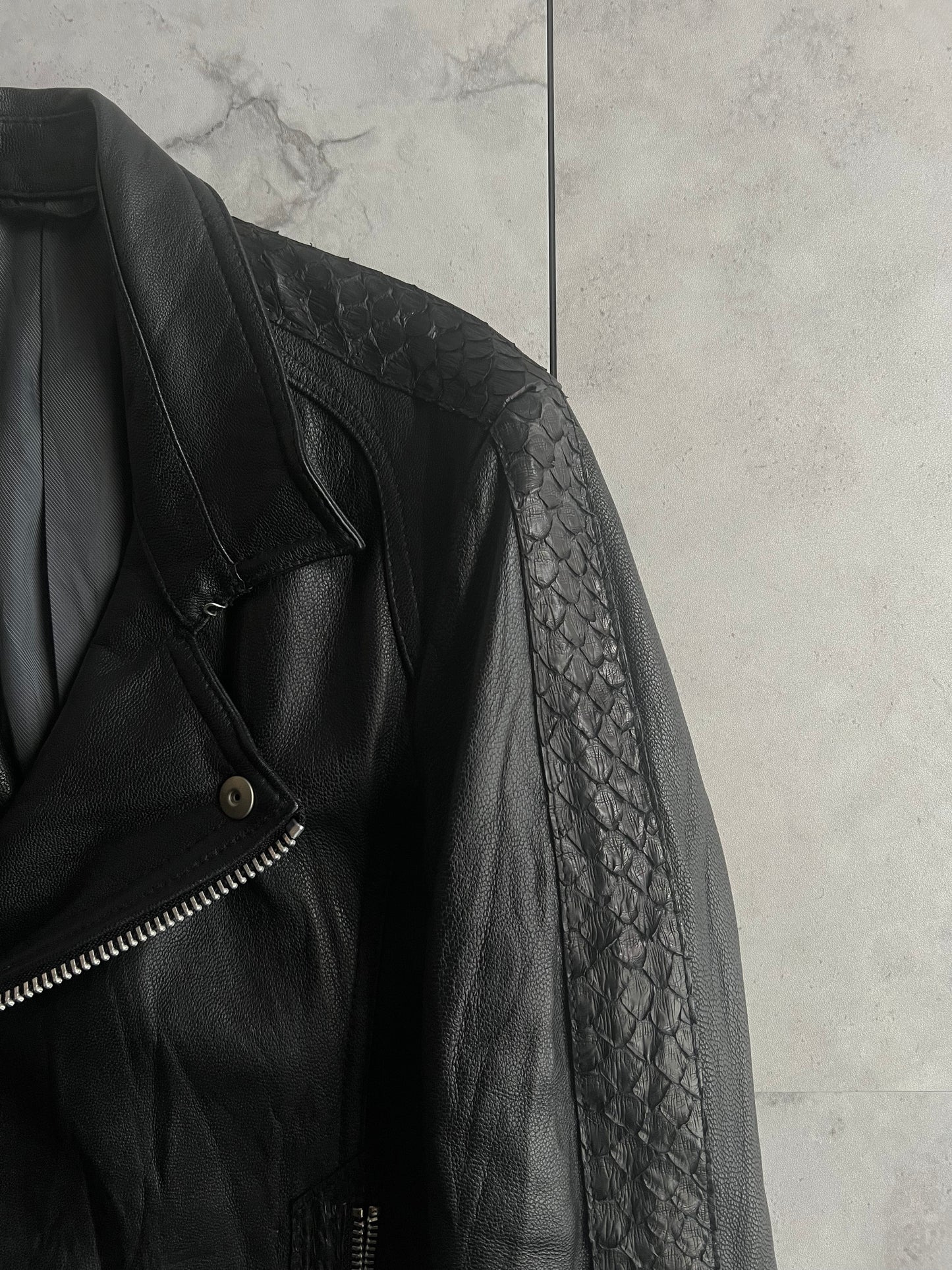 Tornado Mart “Dragon” Snakeskin Leather Rider Jacket