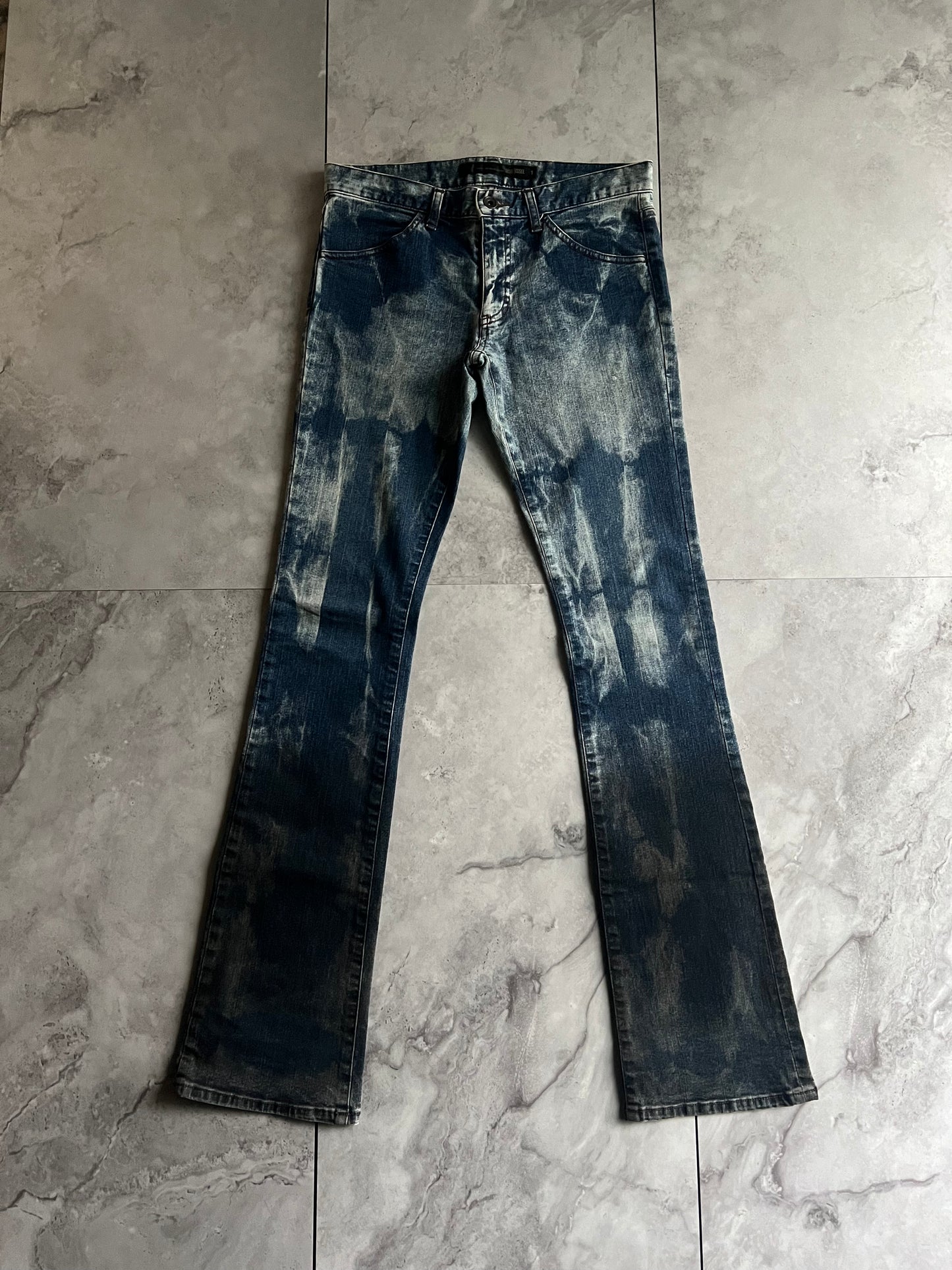Schlussel “Ocean Spill” Variation Bootcut Flared Denim