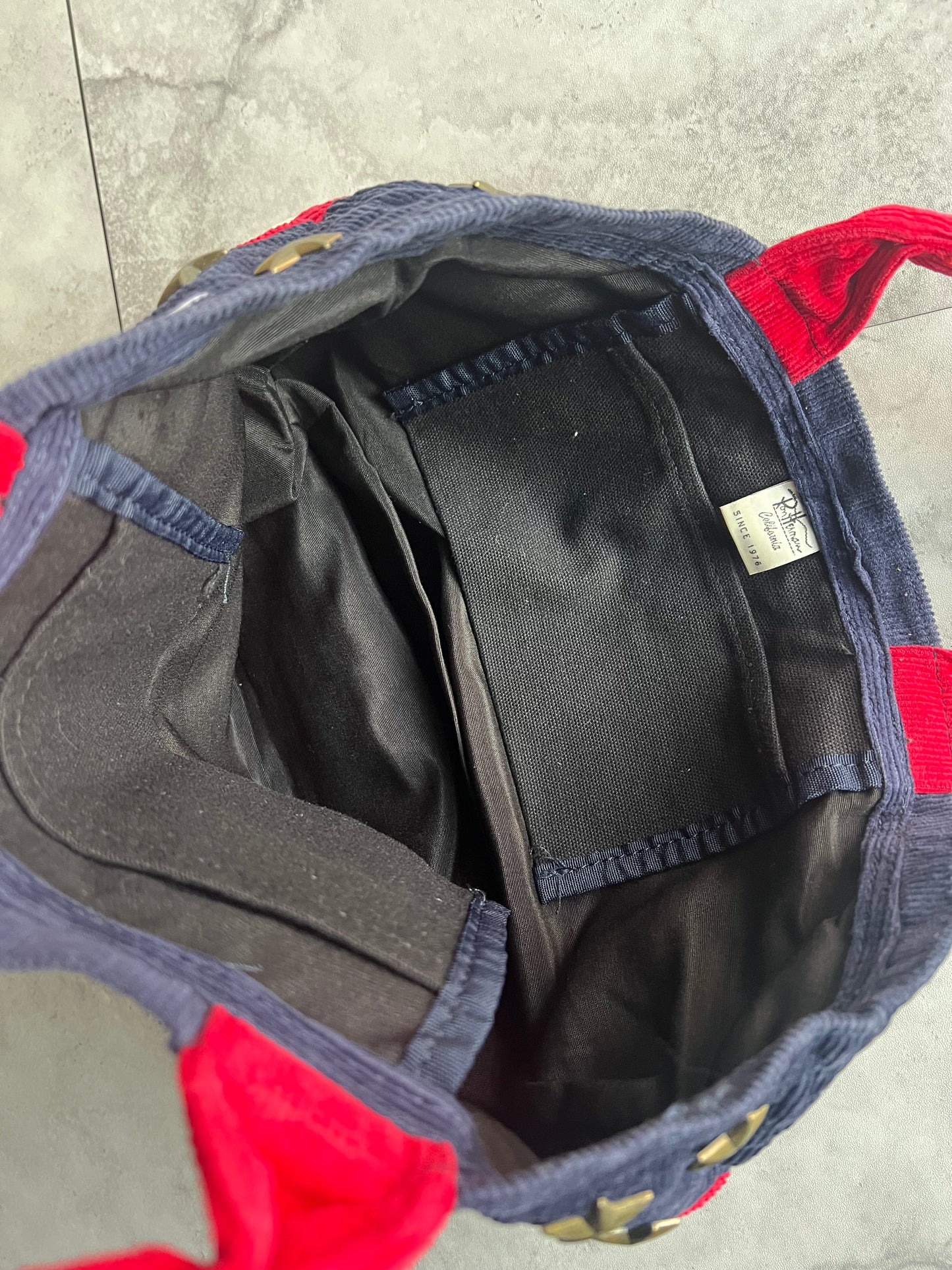 Ron Herman Studded Corduroy American Flag Hand Bag