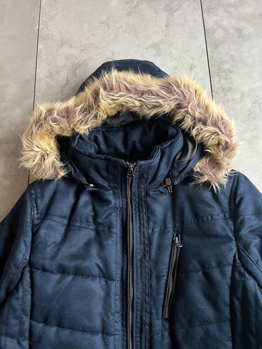 Tak-Q Fur Hooded Padded Jacket