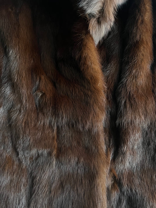 Vintage Mink Fox Fur Coat