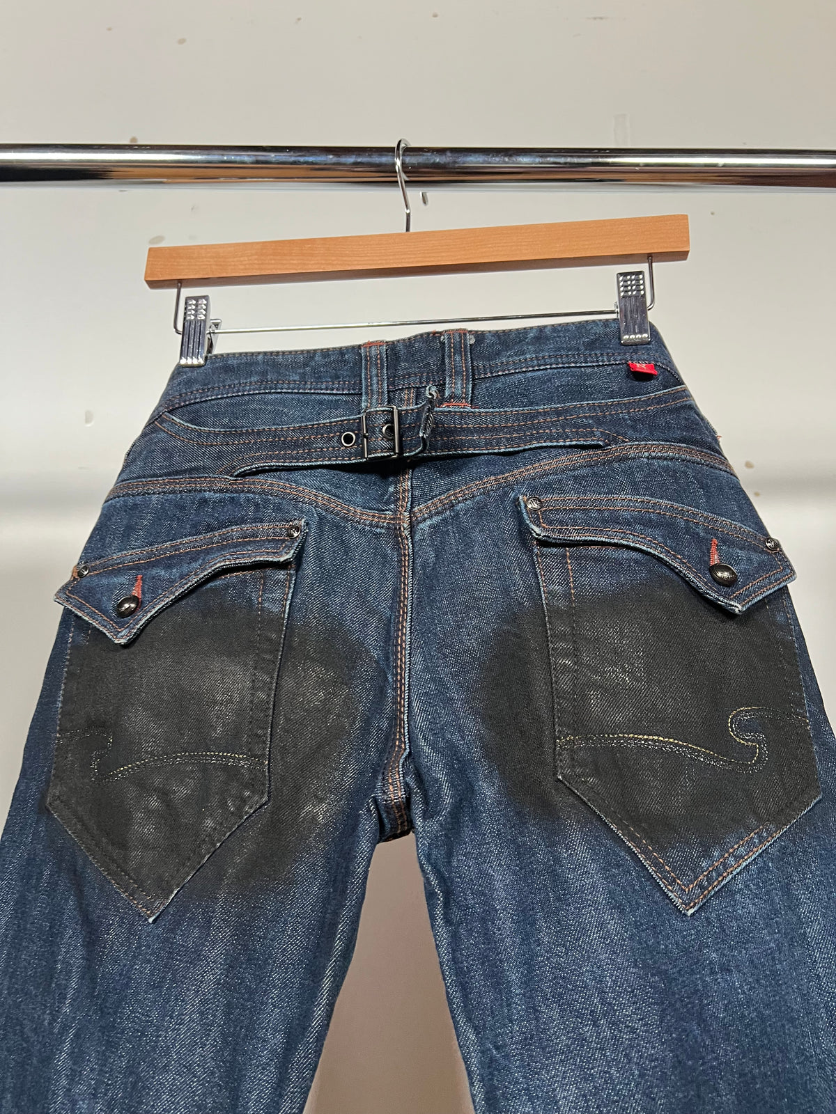 Rielabo Overwaxed Dark Engineer Bootcut Denim