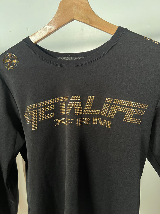 Xfrm “Get A Life” Rhinestone Long Sleeve