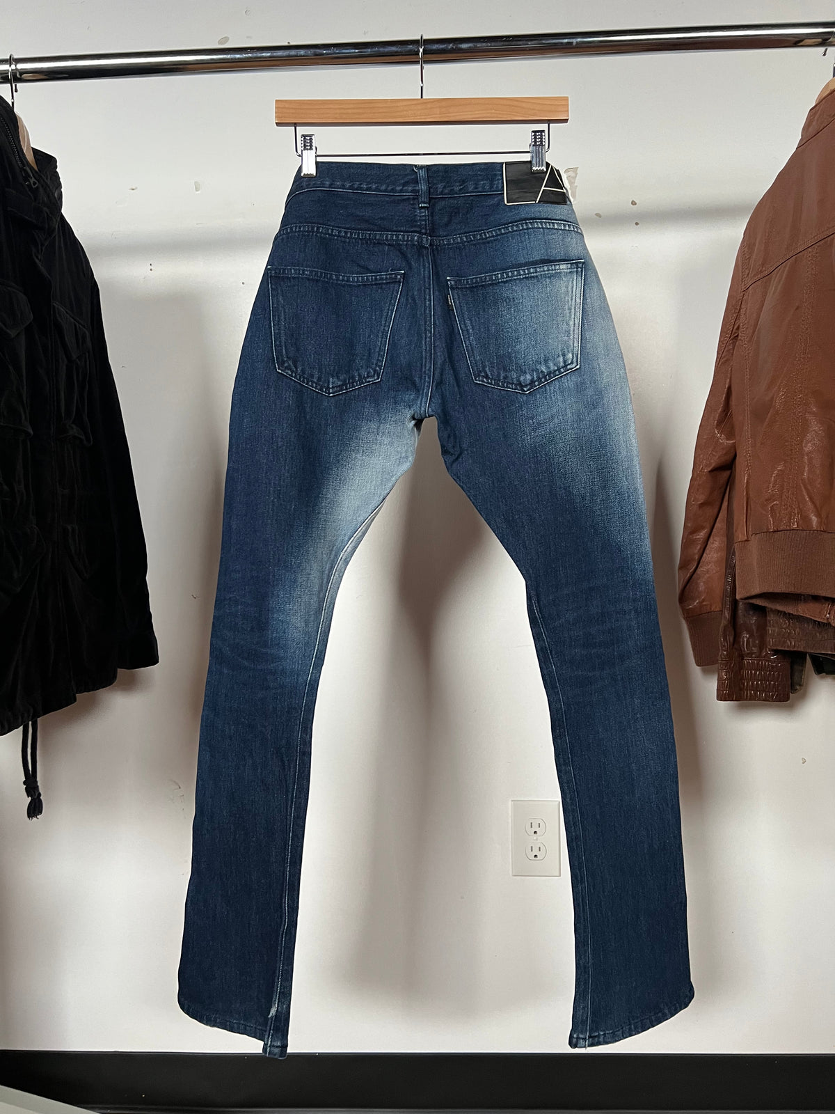 Lad Musician Faded Wash Exposed Zipper Denim