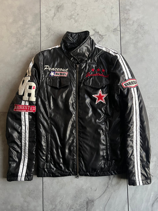 Varosh Embroidered Racing Puffer Jacket