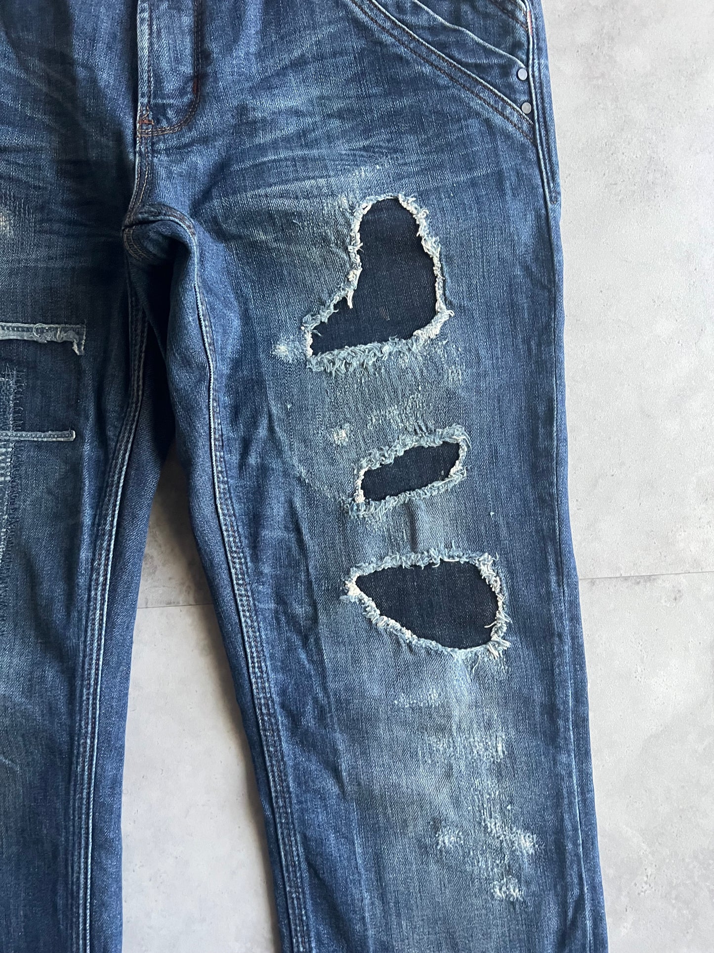 Murder Liscense Distressed Flared Bootcut Denim