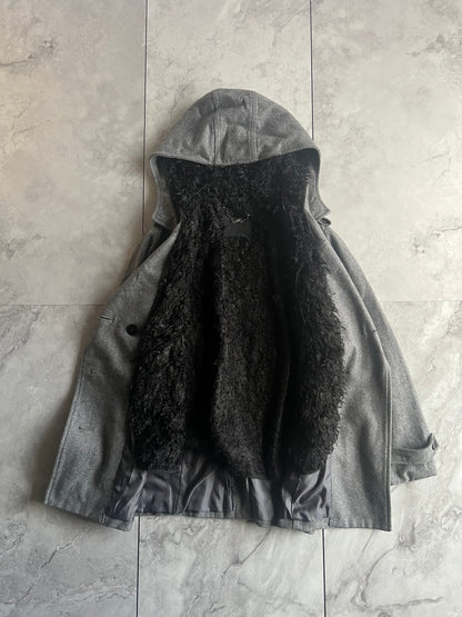 Glad News Fur Lined Studded Pea Coat